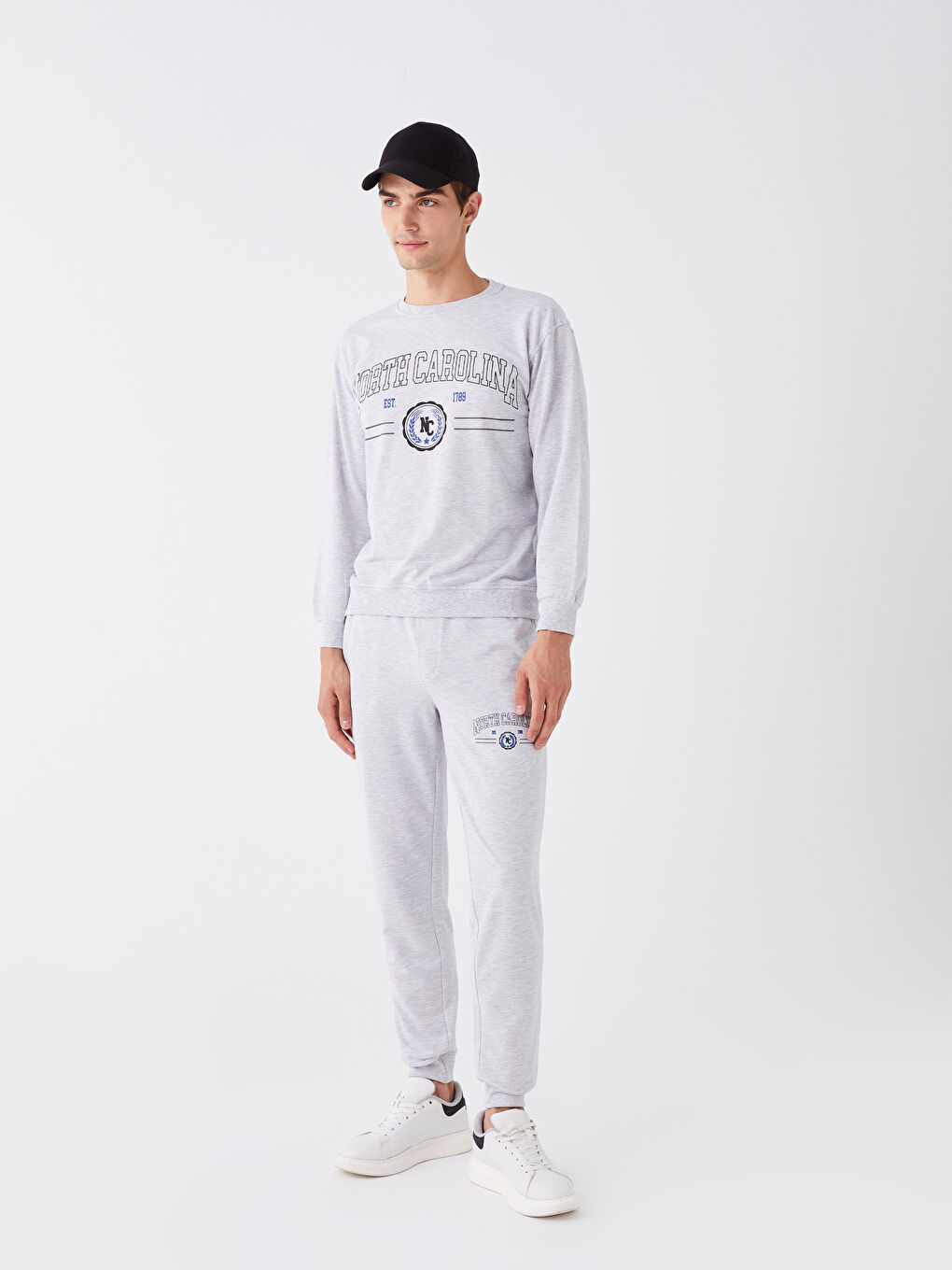 Gri Standart Kalıp Erkek Eşofman Altı