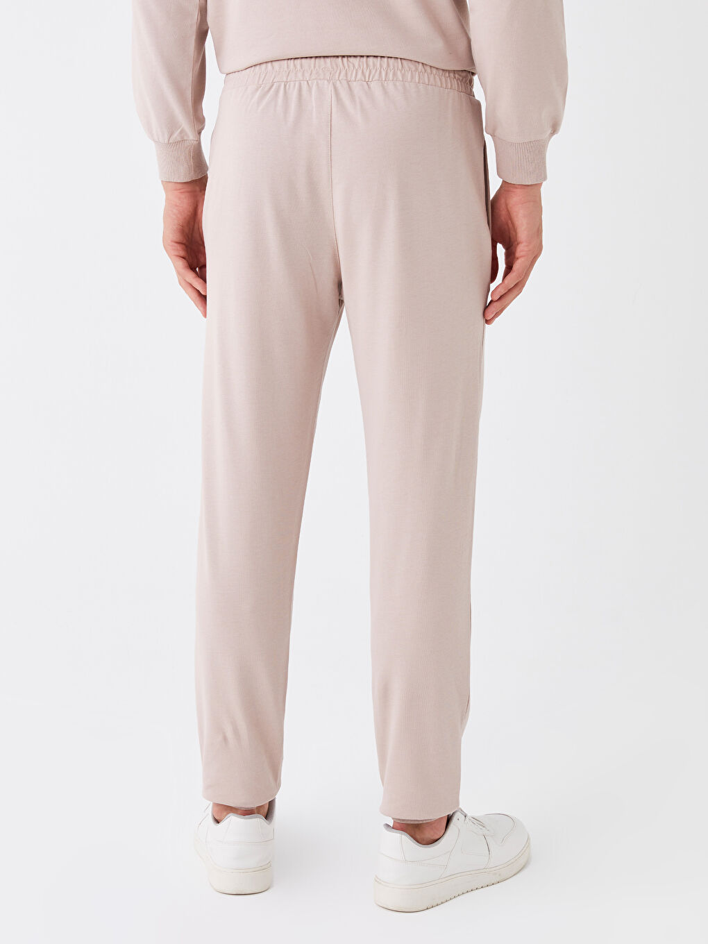 Ekru Standart Kalıp Erkek Eşofman Altı-4