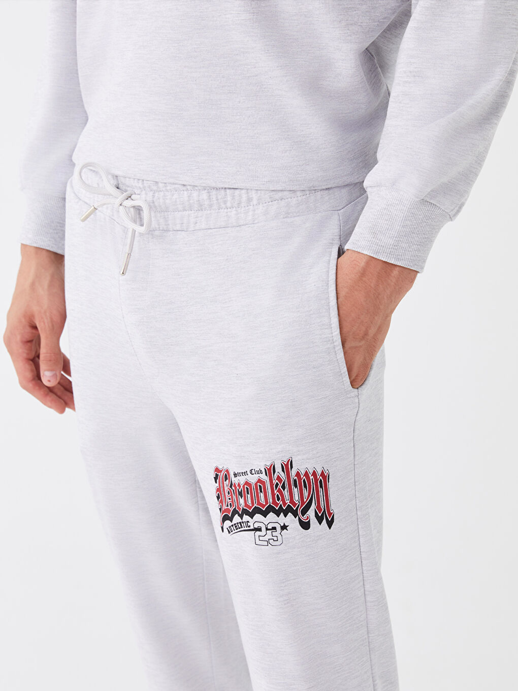 Gri Standart Kalıp Erkek Jogger Eşofman Altı-2