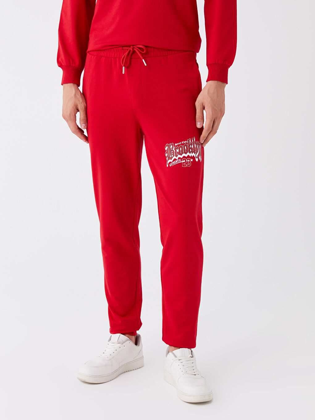 Kırmızı Standart Kalıp Erkek Jogger Eşofman Altı-3
