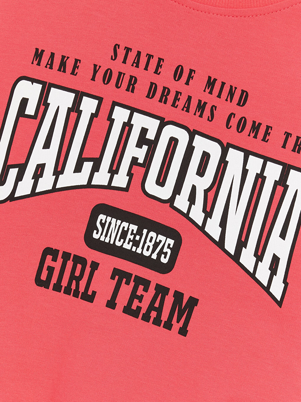 Fuşya Bisiklet Yaka Baskılı Uzun Kollu Kız Çocuk Sweatshirt ve Eşofman Alt 2'li Takım-2