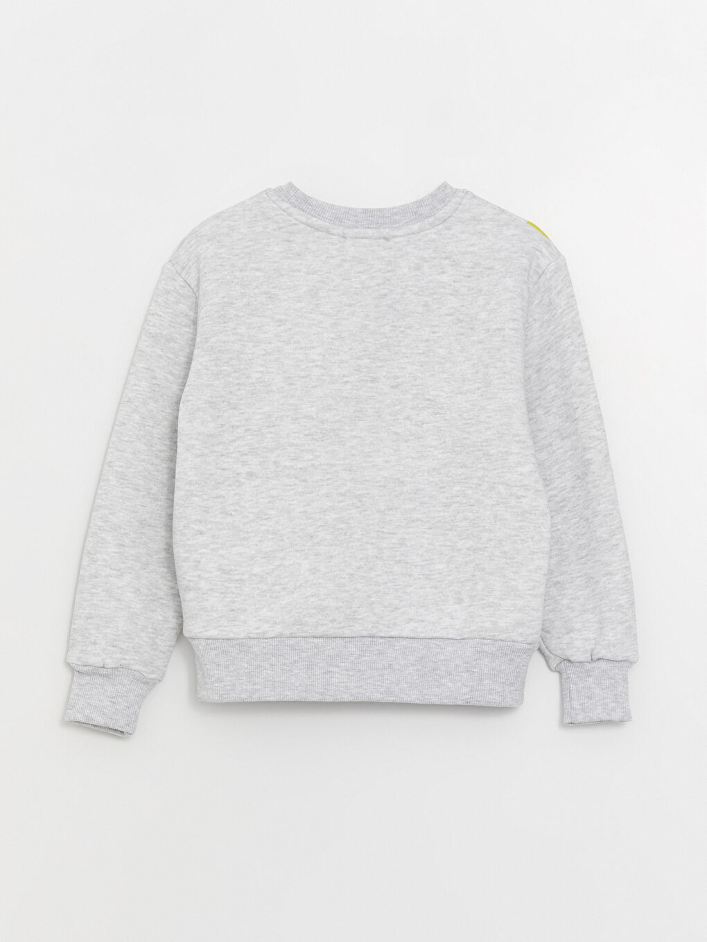 Gri Bisiklet Yaka Baskılı Uzun Kollu Erkek Çocuk Sweatshirt ve Eşofman Alt 2'li Takım-3