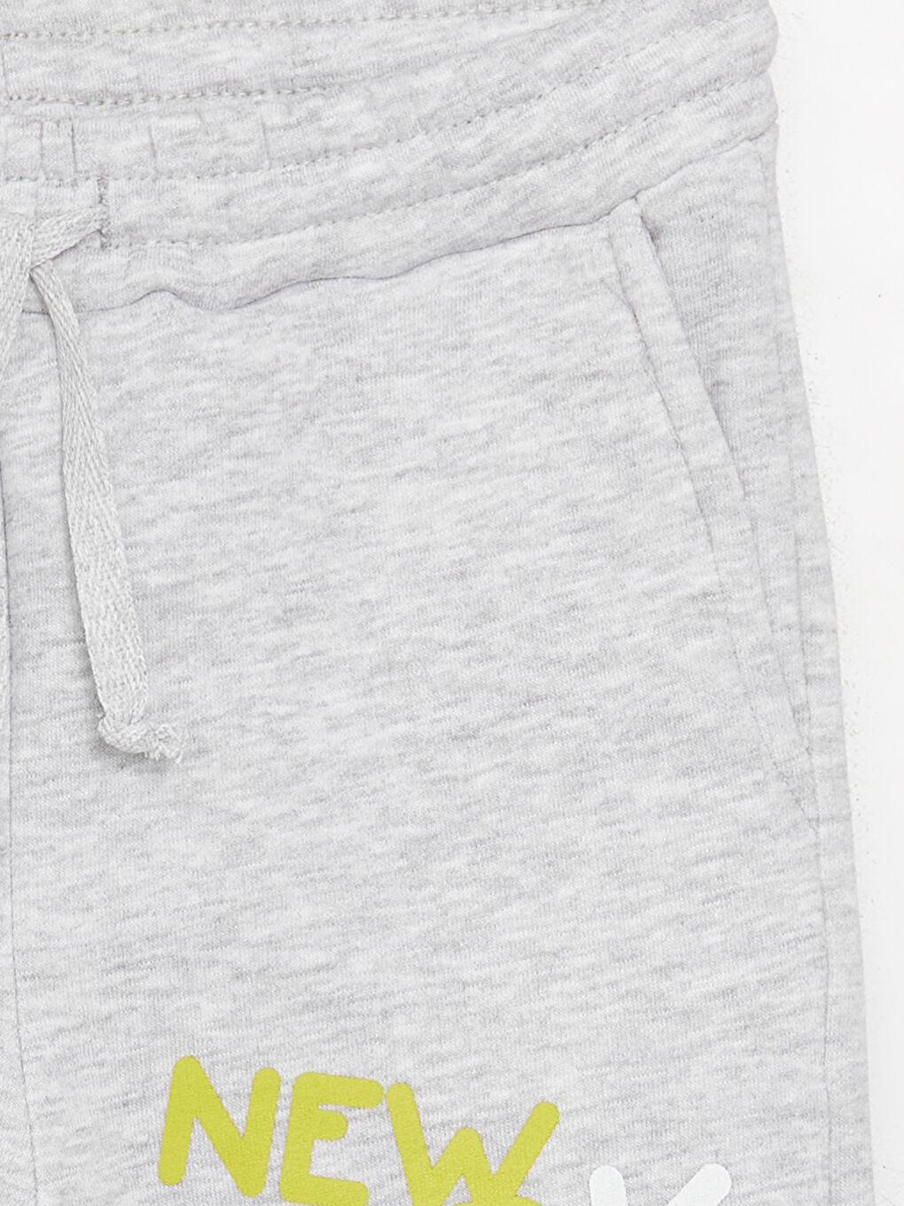 Gri Bisiklet Yaka Baskılı Uzun Kollu Erkek Çocuk Sweatshirt ve Eşofman Alt 2'li Takım-5