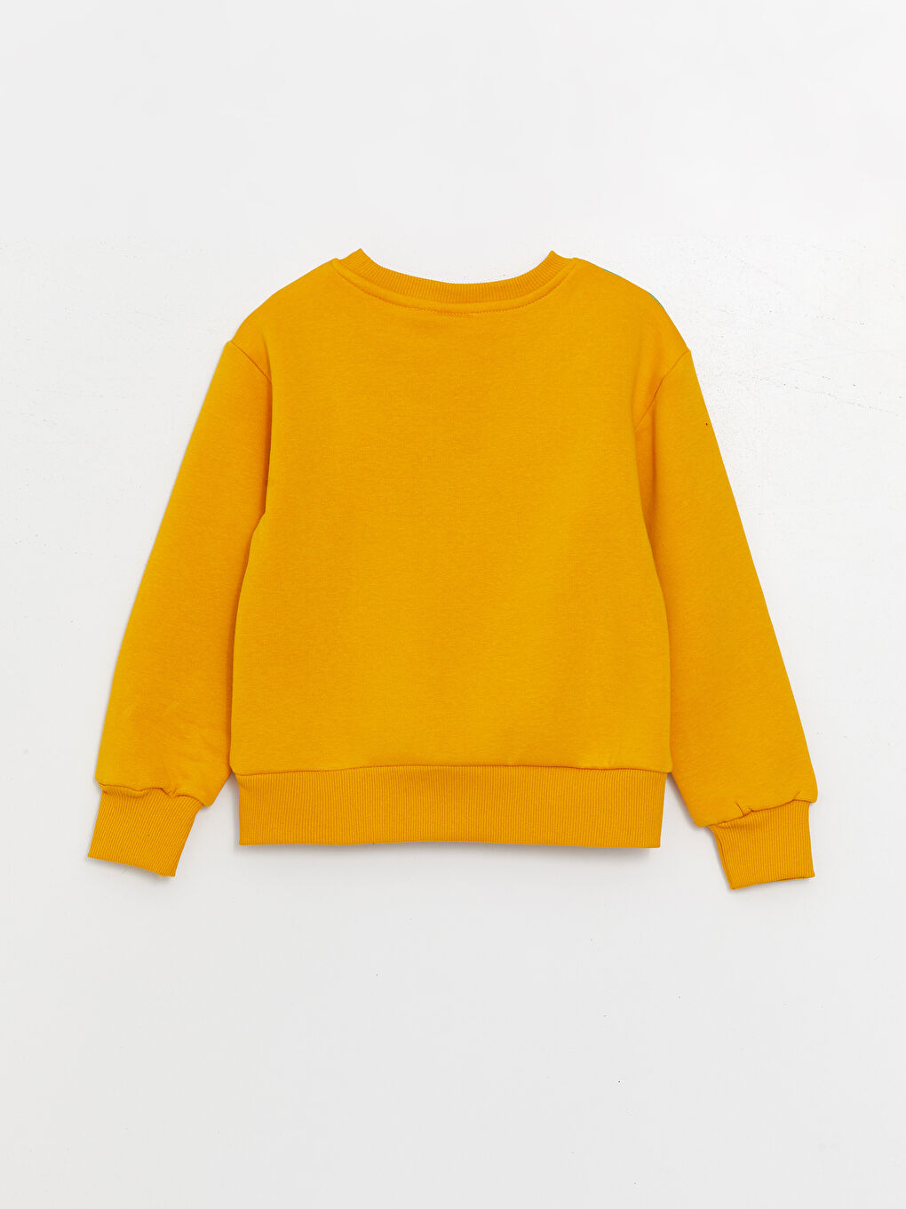 Sarı Bisiklet Yaka Baskılı Uzun Kollu Erkek Çocuk Sweatshirt ve Eşofman Alt 2'li Takım-2