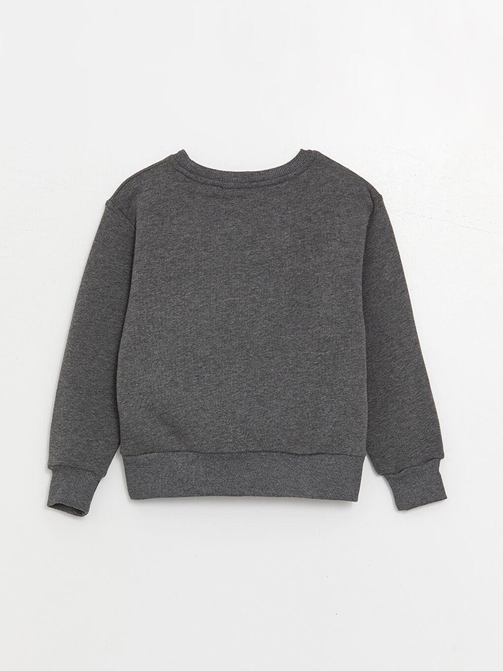 Antrasit Bisiklet Yaka Baskılı Uzun Kollu Erkek Çocuk Sweatshirt ve Eşofman Alt 2'li Takım-2