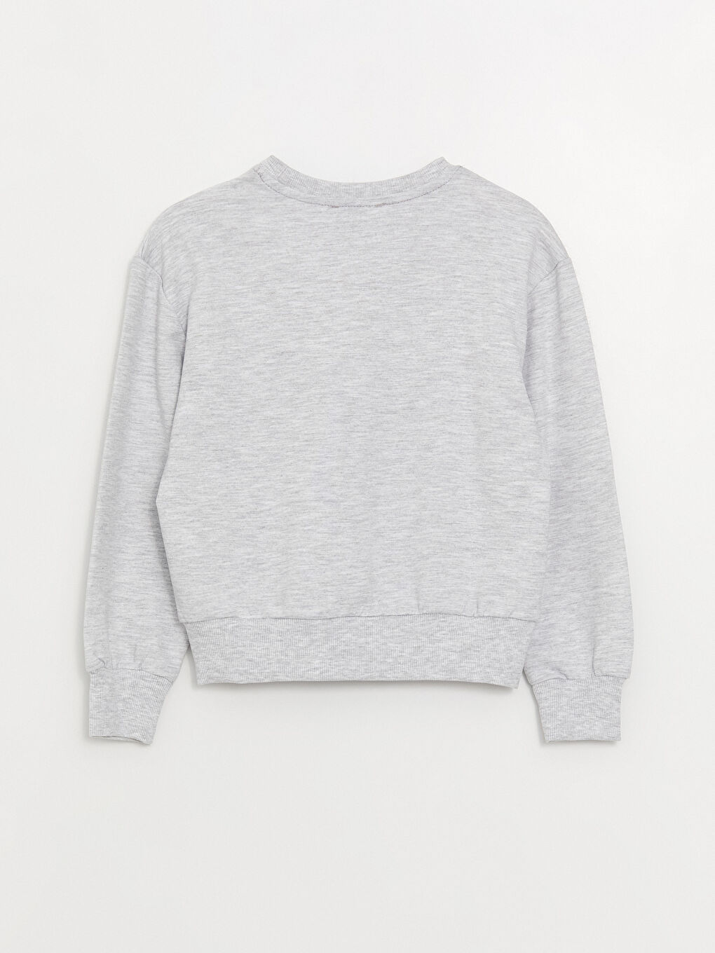 Gri Bisiklet Yaka Baskılı Uzun Kollu Erkek Çocuk Sweatshirt ve Eşofman Alt 2'li Takım-3