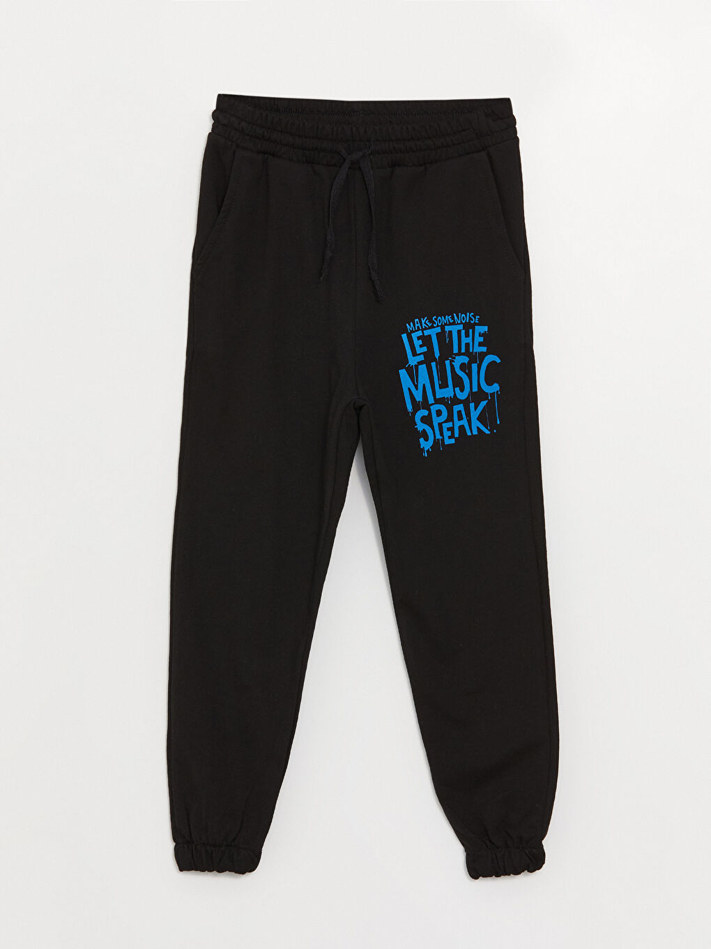 Gri Bisiklet Yaka Baskılı Uzun Kollu Erkek Çocuk Sweatshirt ve Eşofman Alt 2'li Takım-4