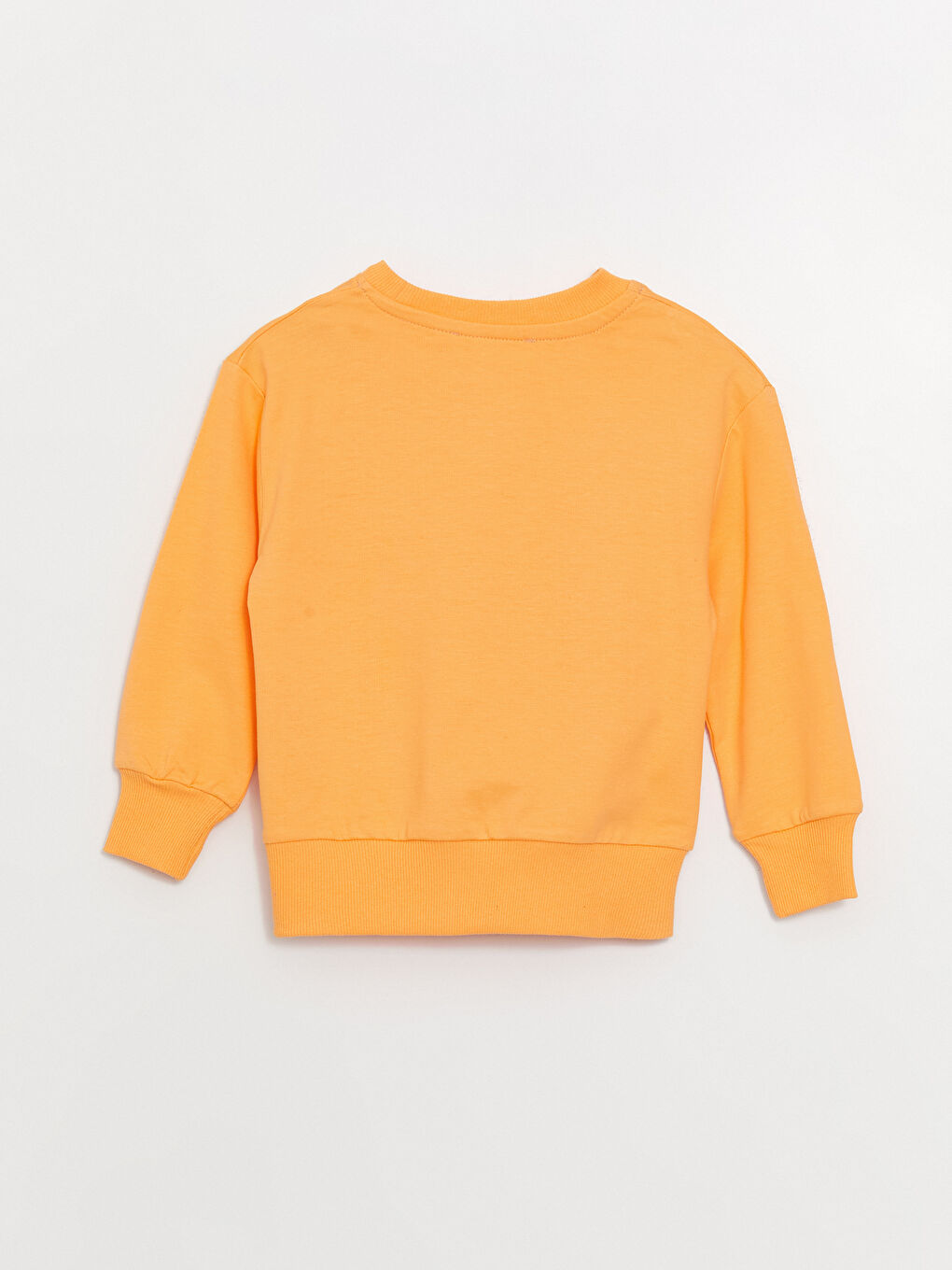 Turuncu Bisiklet Yaka Uzun Kollu Baskılı Kız Bebek Sweatshirt ve Eşofman Alt 2'li Takım-3