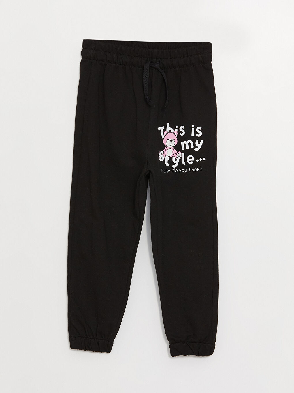 Turuncu Bisiklet Yaka Uzun Kollu Baskılı Kız Bebek Sweatshirt ve Eşofman Alt 2'li Takım-4