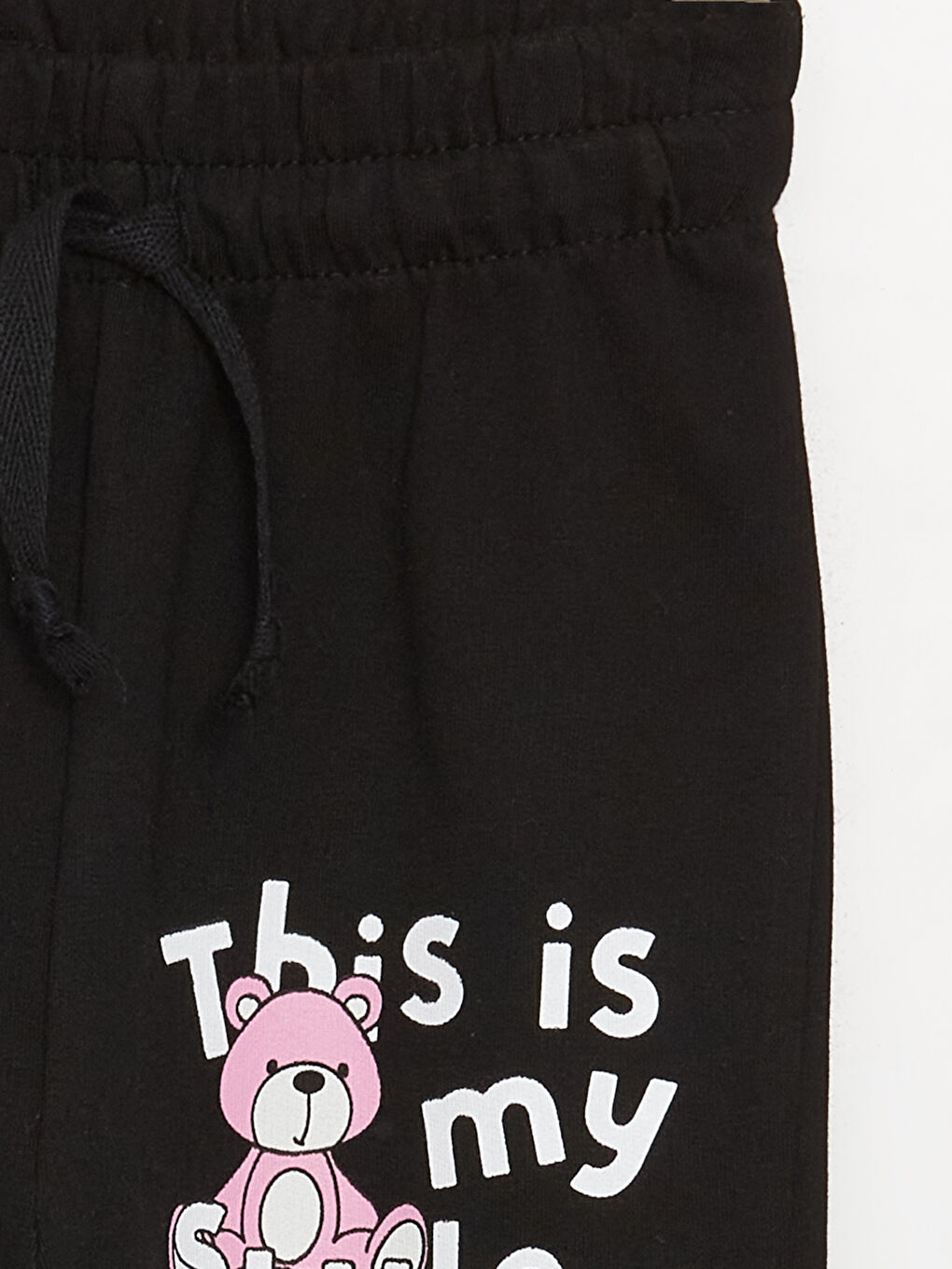 Turuncu Bisiklet Yaka Uzun Kollu Baskılı Kız Bebek Sweatshirt ve Eşofman Alt 2'li Takım-5