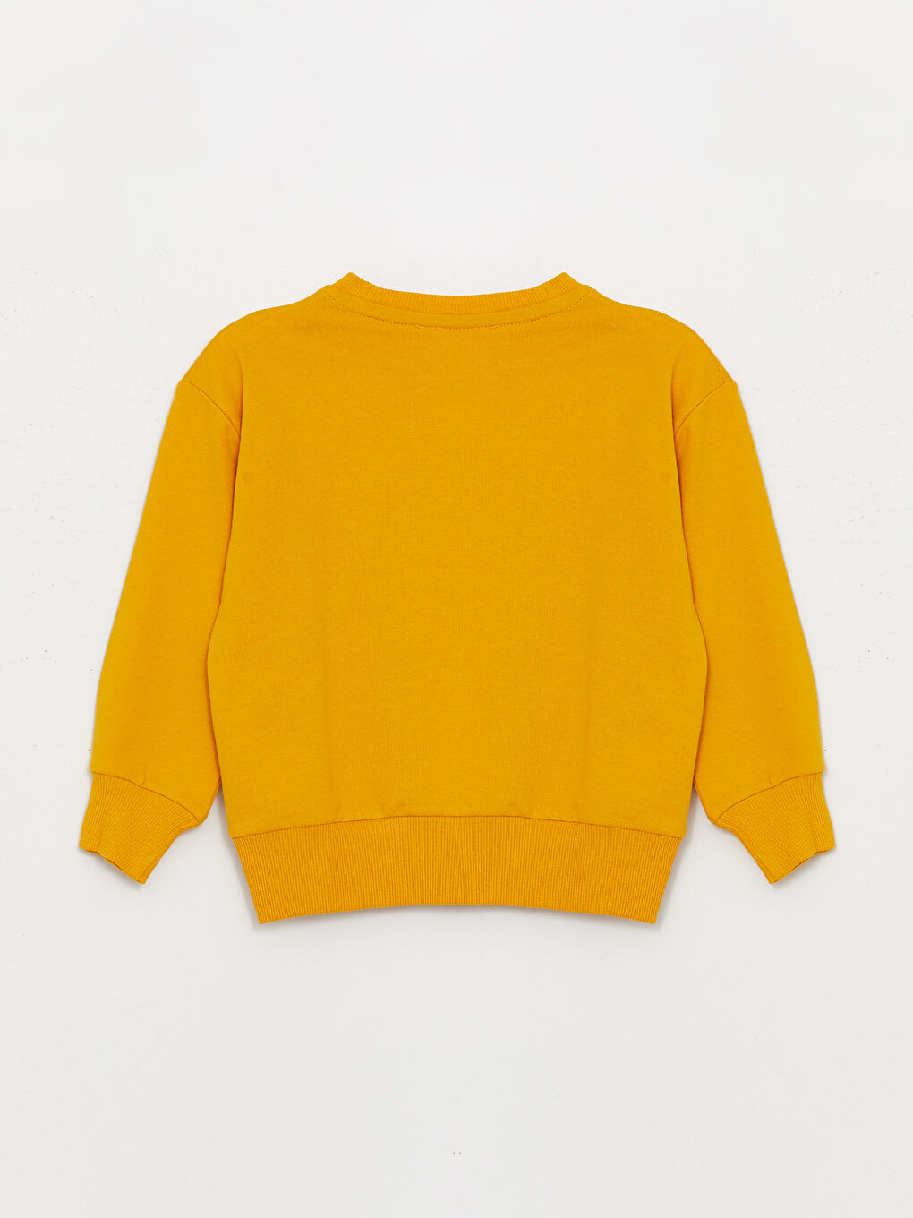 Sarı Bisiklet Yaka Uzun Kollu Baskılı Erkek Bebek Sweatshirt ve Eşofman Alt 2'li Takım-2