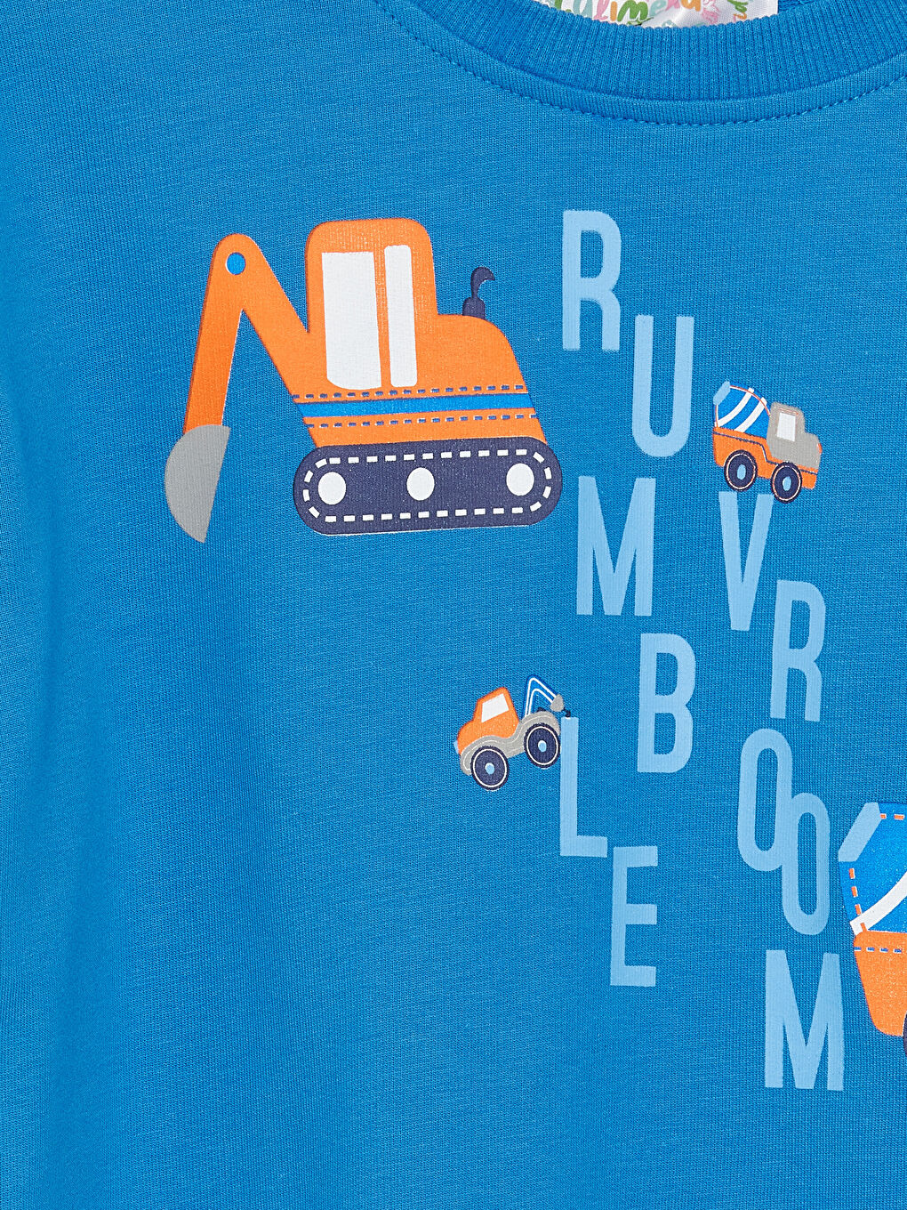 Mavi Bisiklet Yaka Uzun Kollu Baskılı Erkek Bebek Sweatshirt ve Eşofman Alt 2'li Takım-6