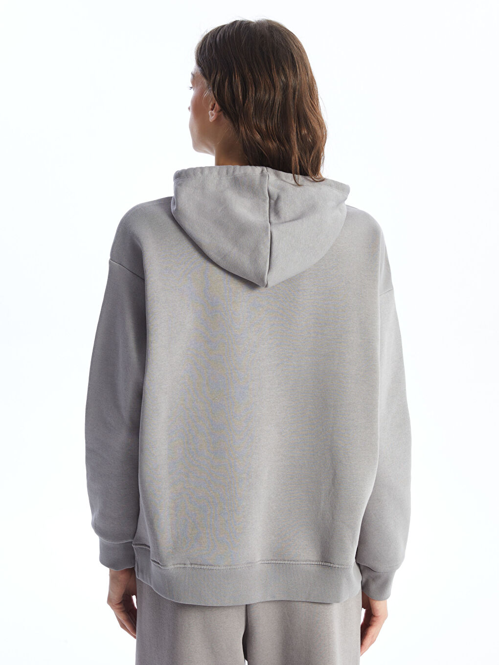 هودي تخين أوفراسايز للسيدات سادة-4