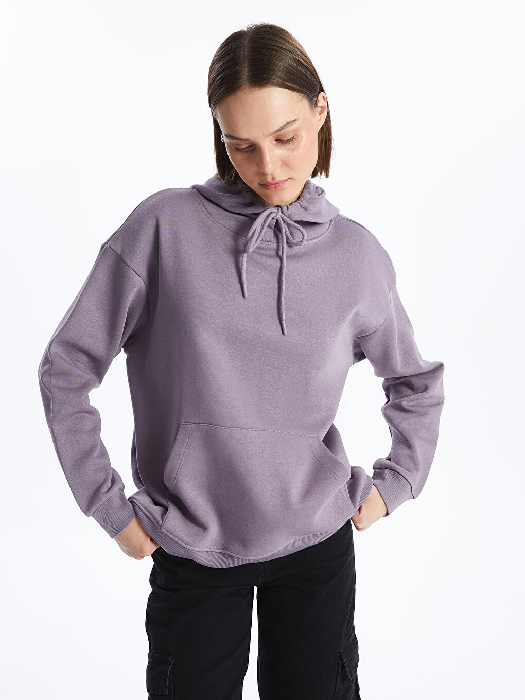 purple hoodie plain
