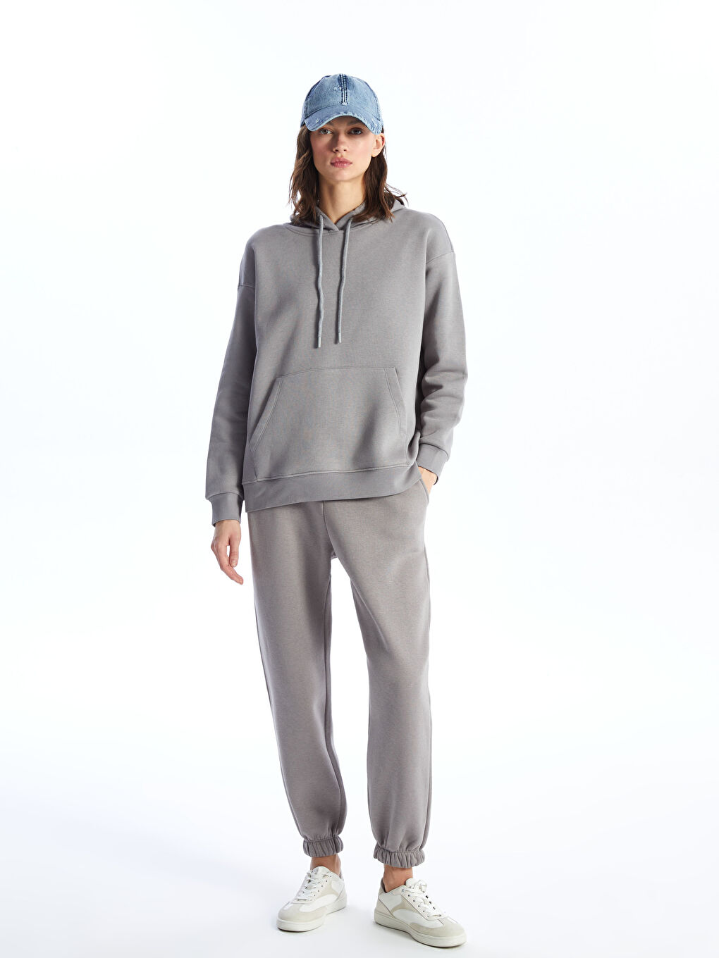 Elasticated Waist Women's Thick Jogger Sweatpants -W3IK16Z8-GVY