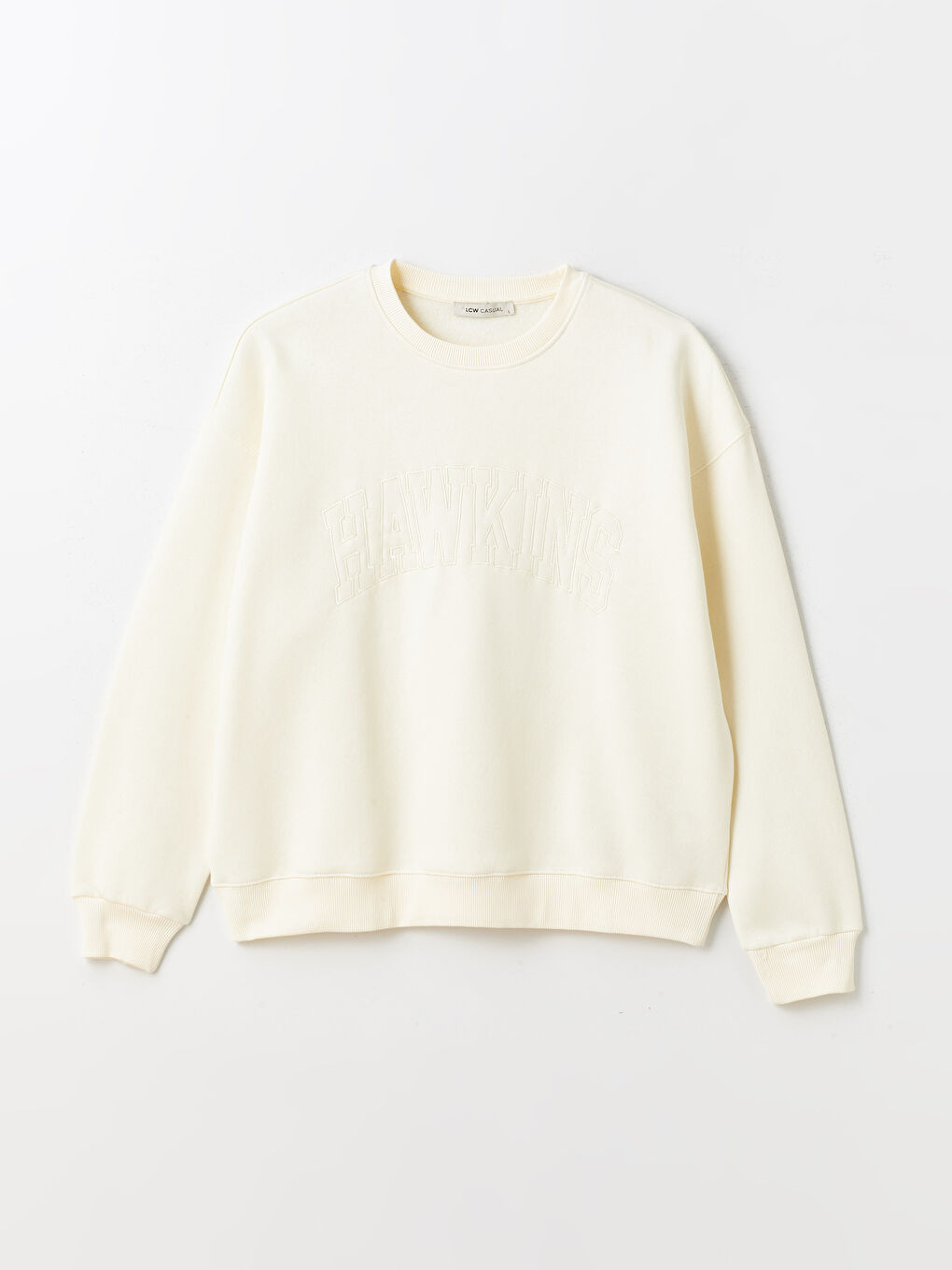 Crew Neck Embroidered Long Sleeve Oversize Women's Sweatshirt-5