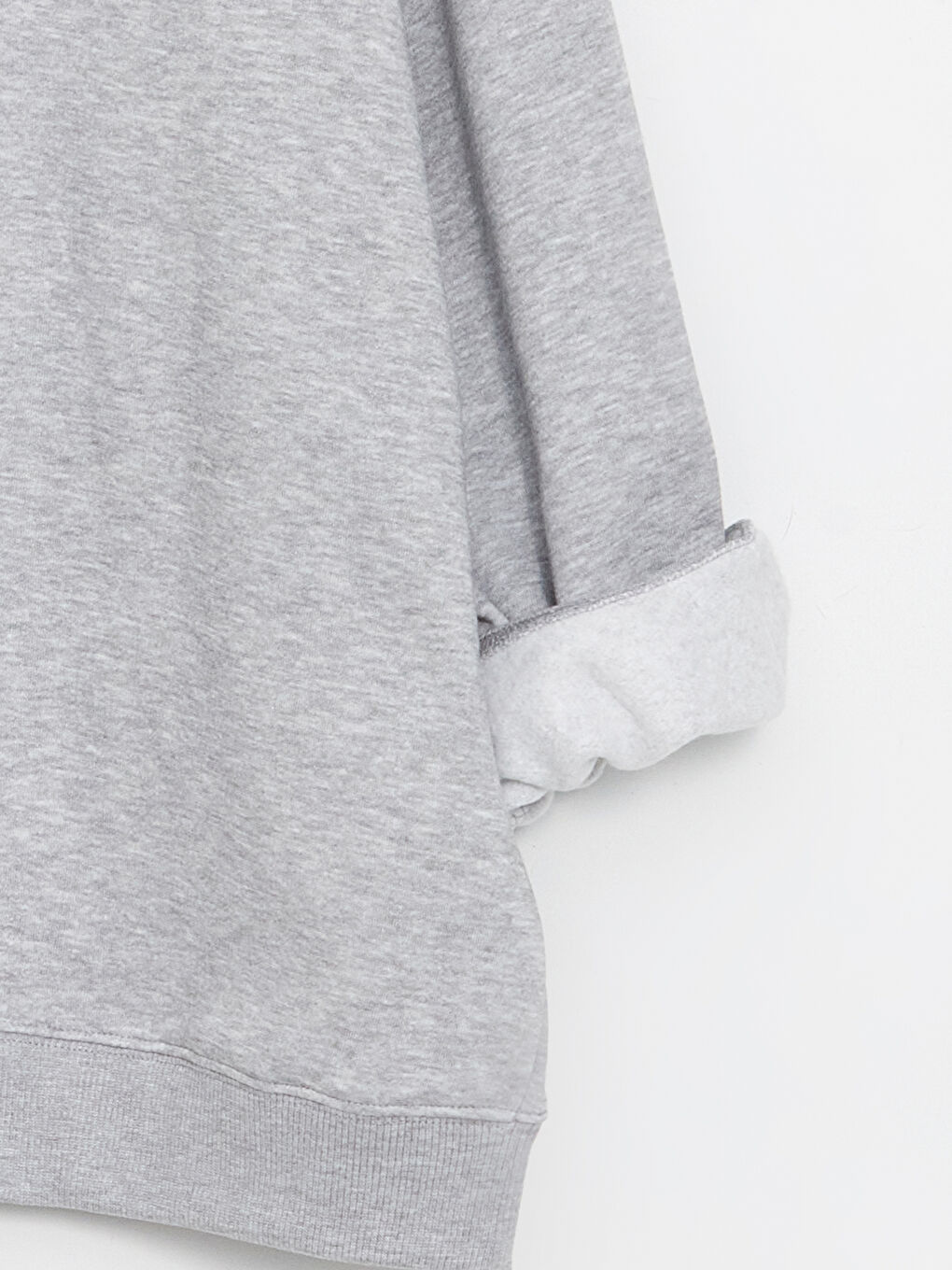 Bisiklet Yaka Baskılı Uzun Kollu Oversize Kadın Sweatshirt-6