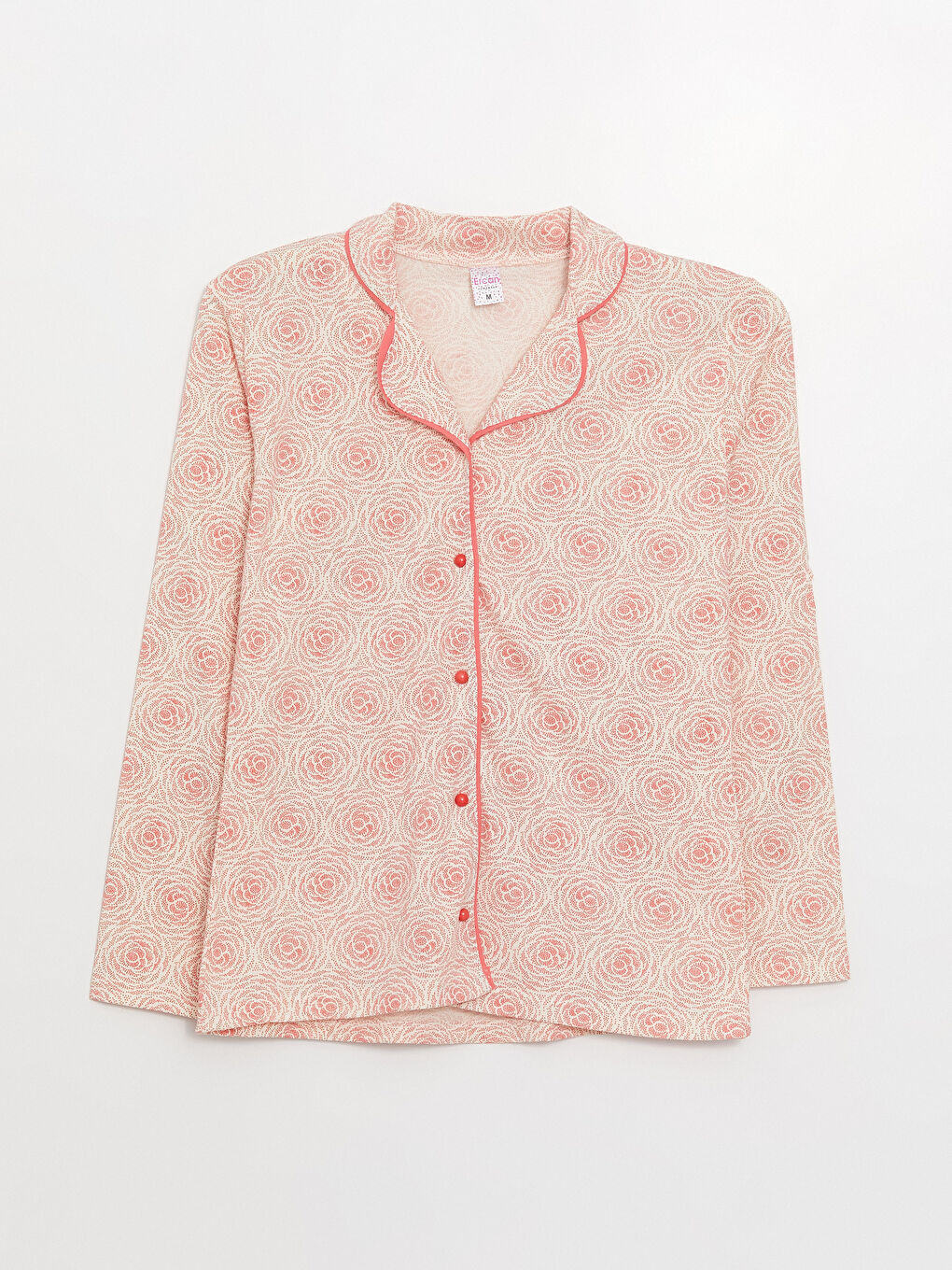 Turuncu Gömlek Yaka Kadın Pijama Takımı-1