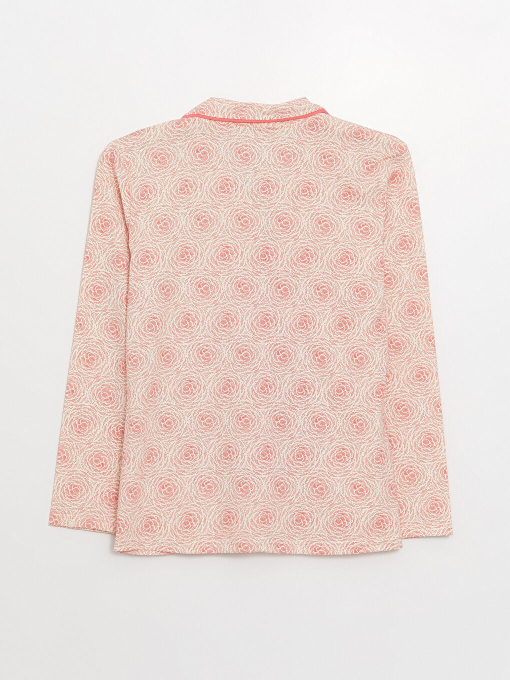 Turuncu Gömlek Yaka Kadın Pijama Takımı-2