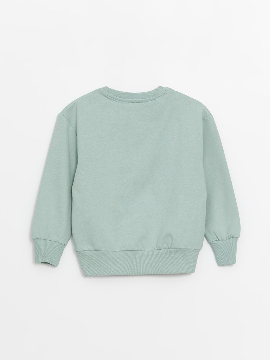 Yeşil Bisiklet Yaka Uzun Kollu Kız Bebek Sweatshirt ve Eşofman Alt 2'li Takım-3