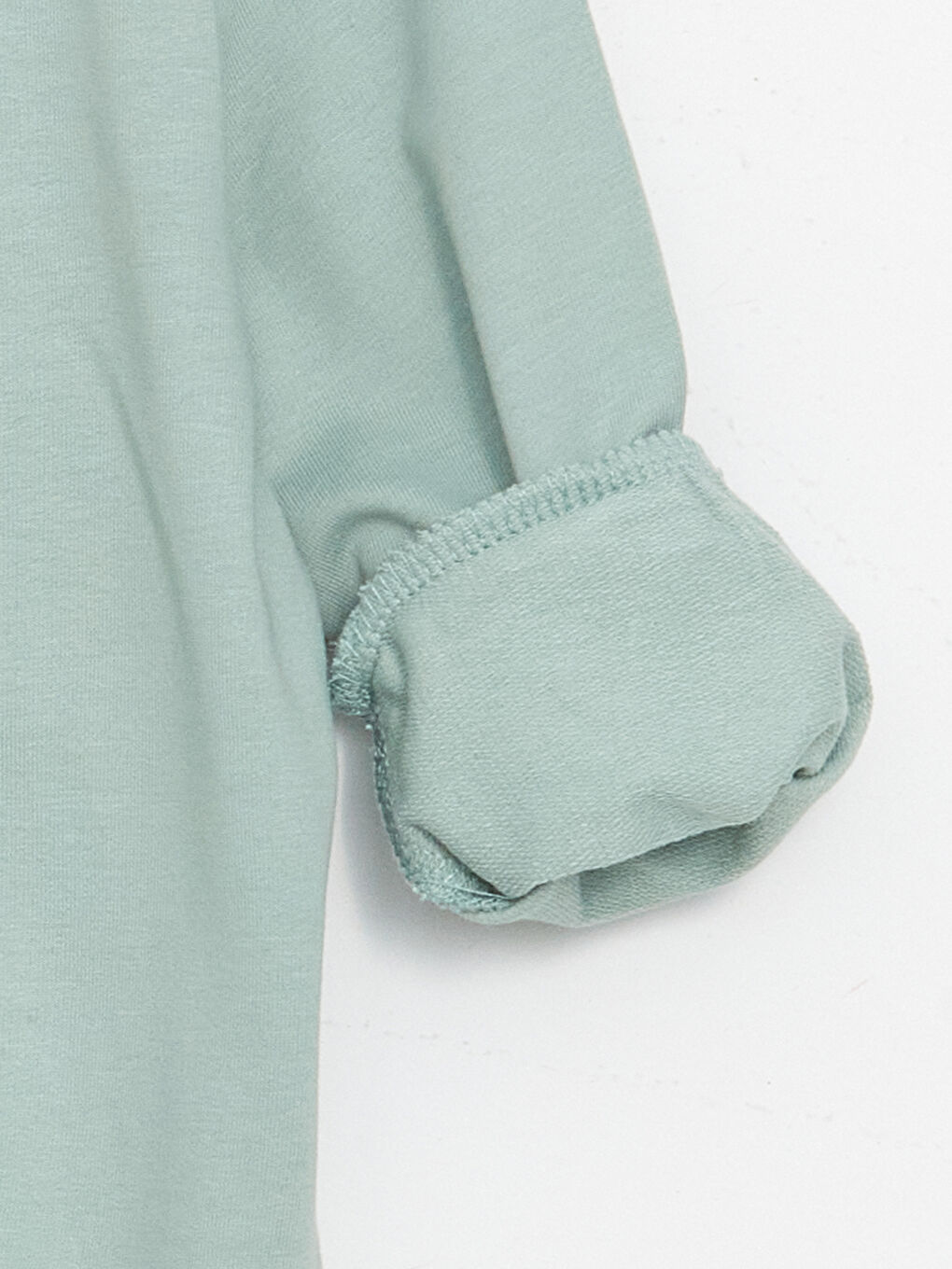 Yeşil Bisiklet Yaka Uzun Kollu Kız Bebek Sweatshirt ve Eşofman Alt 2'li Takım-6