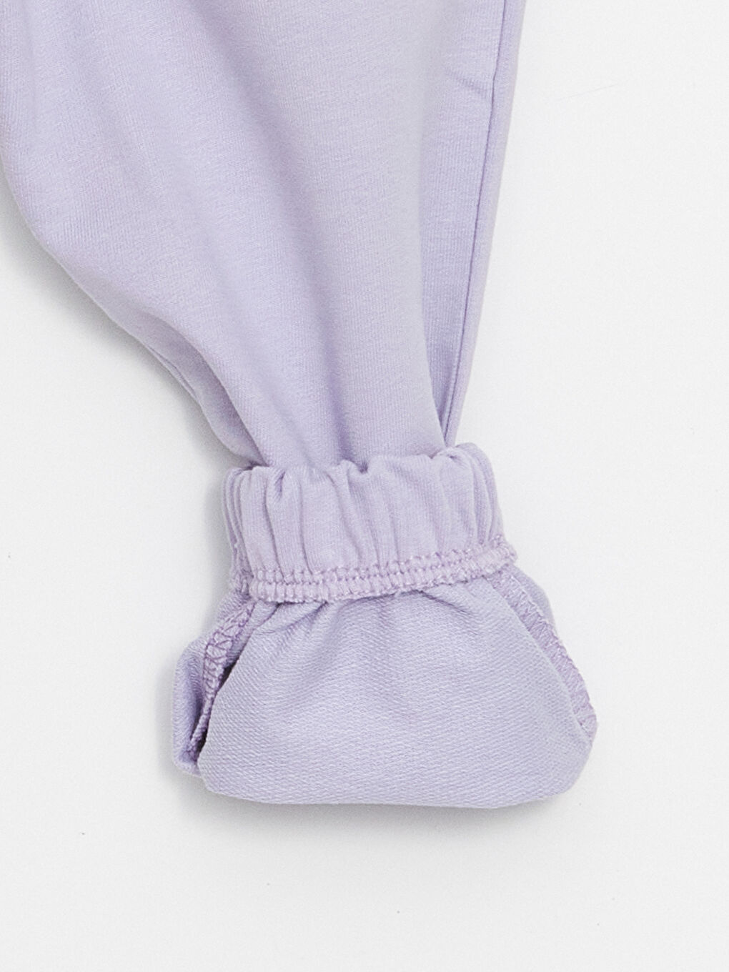 Lila Bisiklet Yaka Uzun Kollu Kız Bebek Sweatshirt ve Eşofman Alt 2'li Takım-10