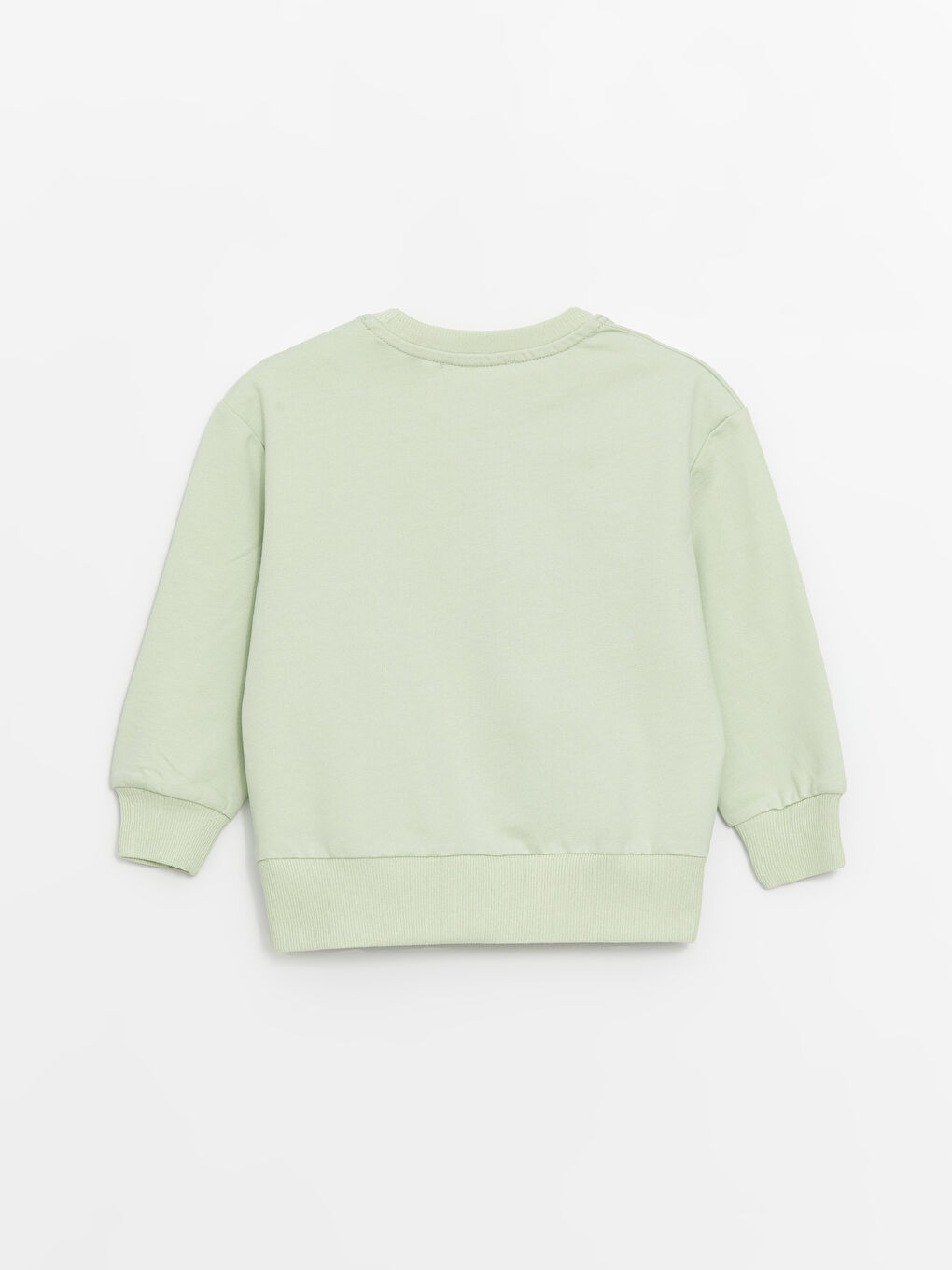 Yeşil Bisiklet Yaka Uzun Kollu Kız Bebek Sweatshirt ve Eşofman Alt 2'li Takım-3