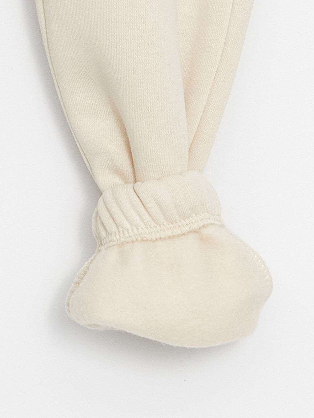 Bej Bisiklet Yaka Uzun Kollu Kız Bebek Sweatshirt ve Eşofman Alt 2'li Takım-6