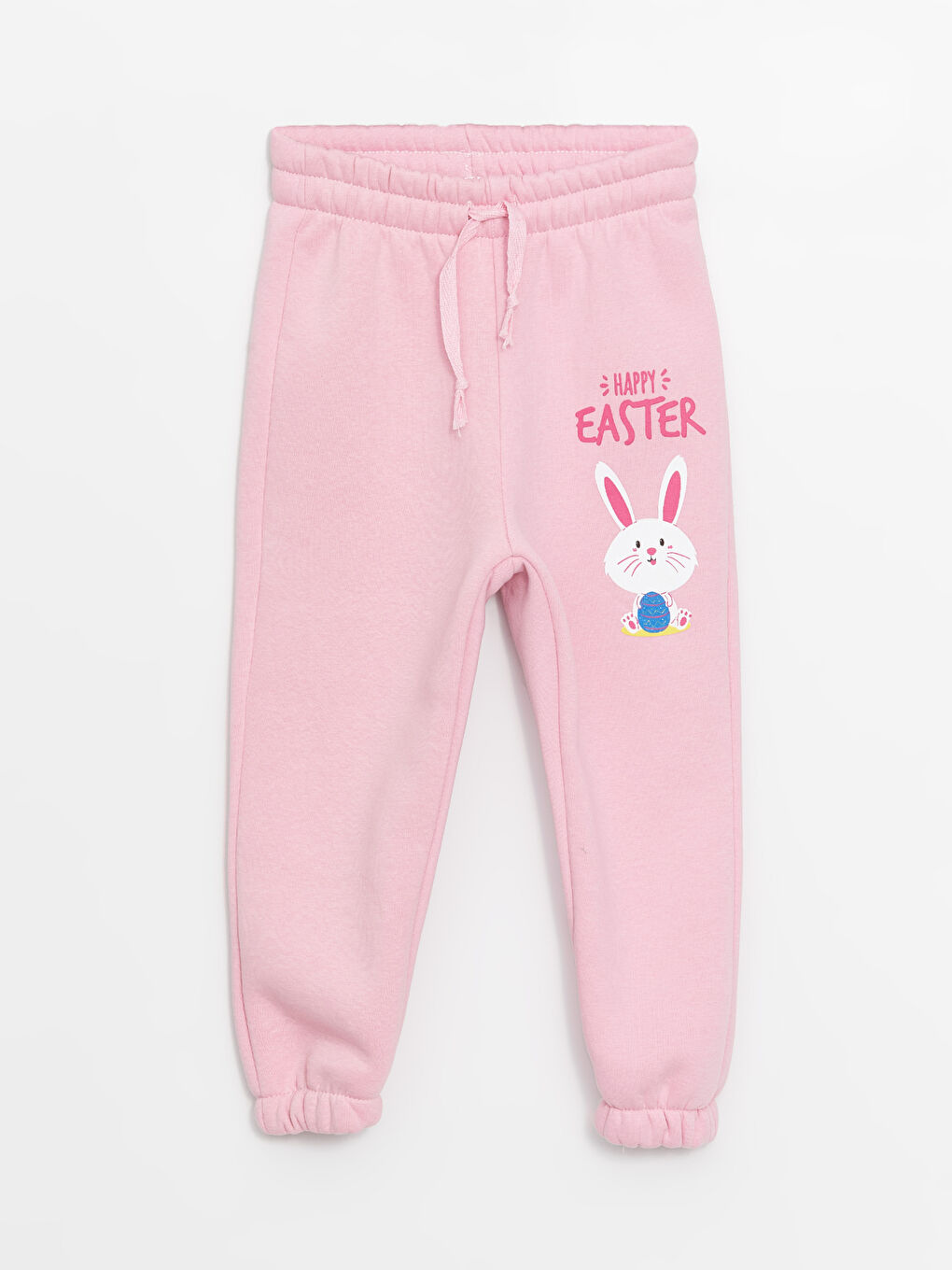 Pembe Bisiklet Yaka Uzun Kollu Kız Bebek Sweatshirt ve Eşofman Alt 2'li Takım-5