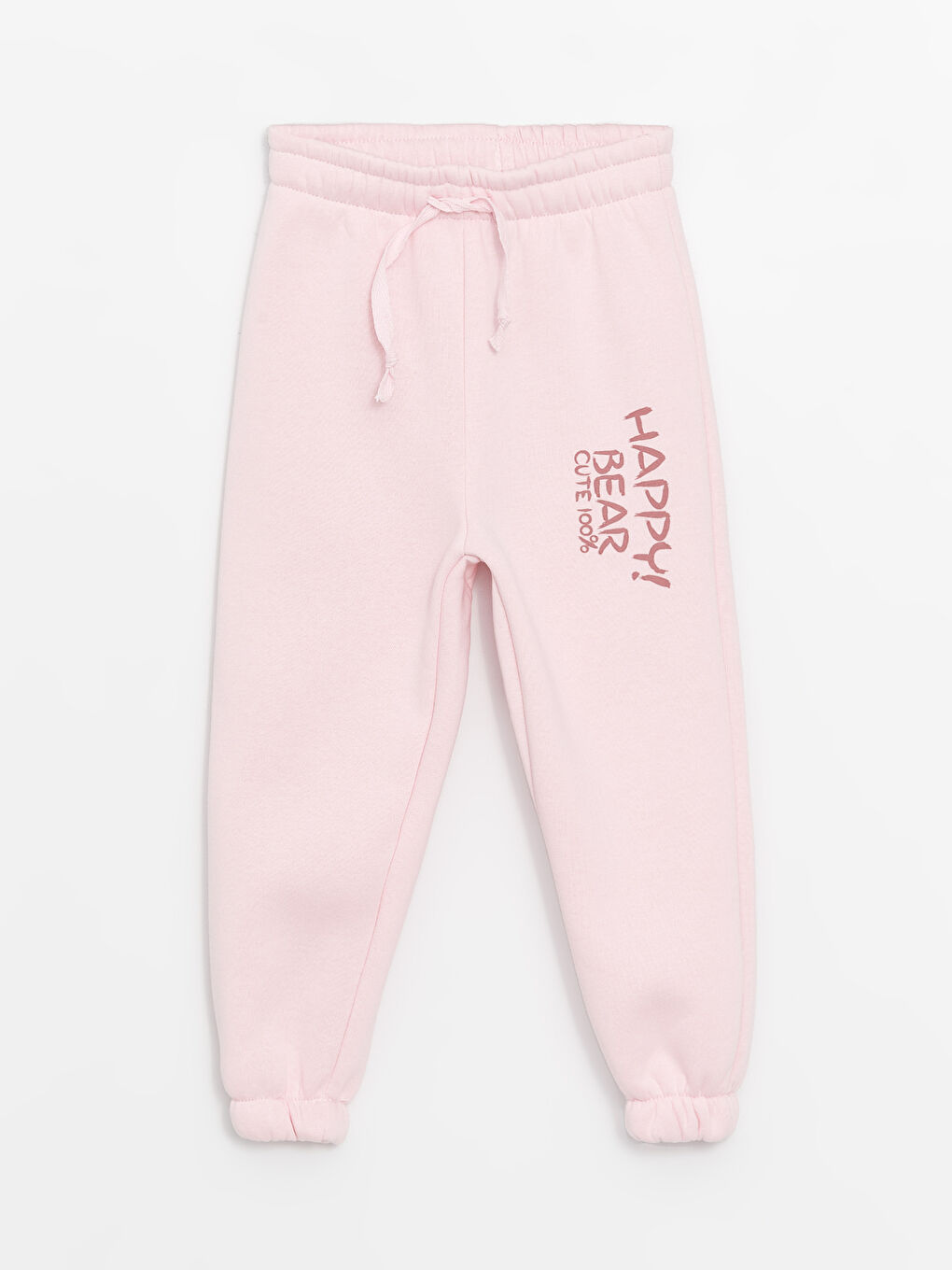 Pembe Bisiklet Yaka Uzun Kollu Kız Bebek Sweatshirt ve Eşofman Alt 2'li Takım-2