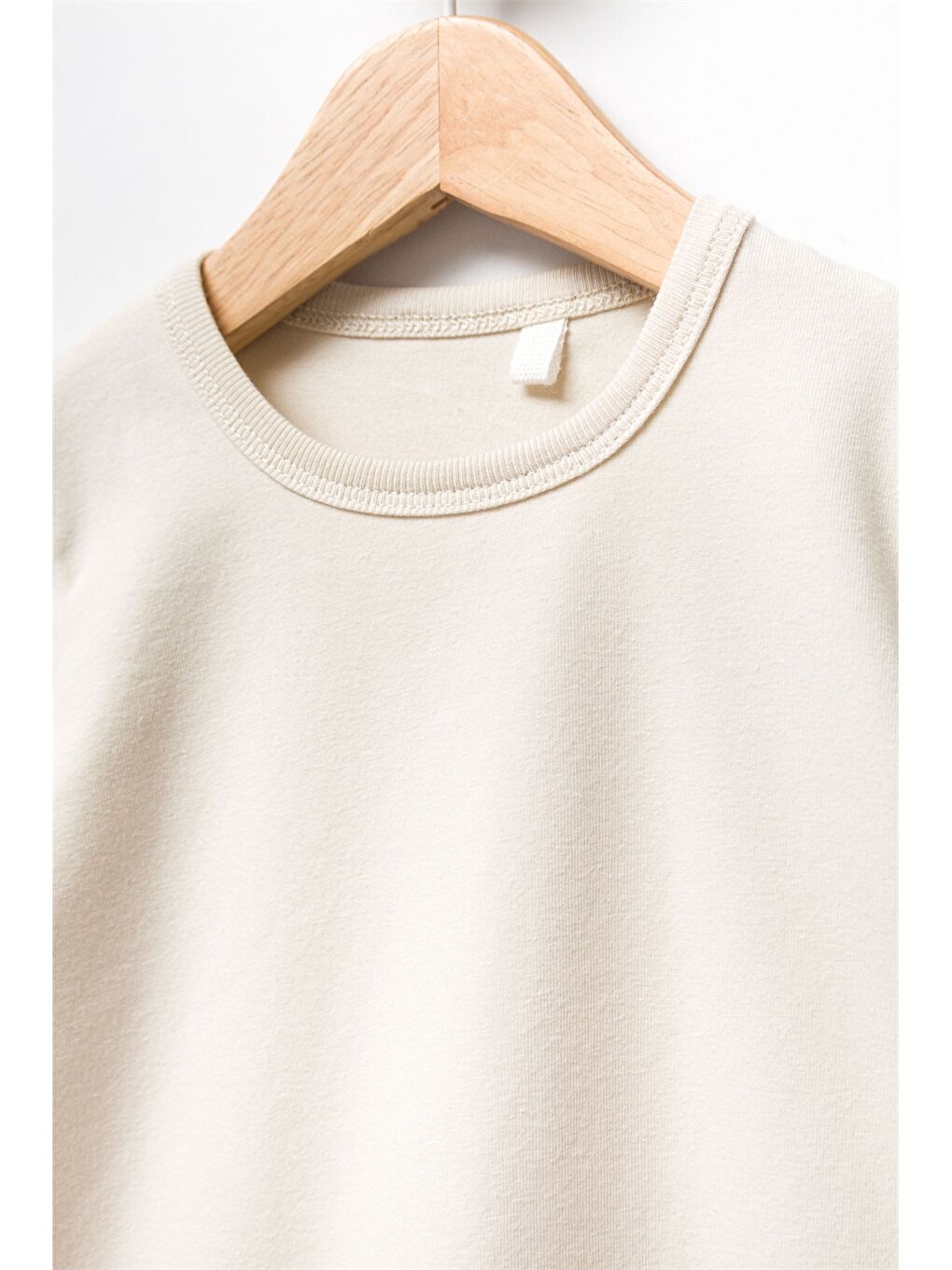 Bej Bisiklet Yaka Uzun Kollu Erkek Bebek 2'li Takım-6