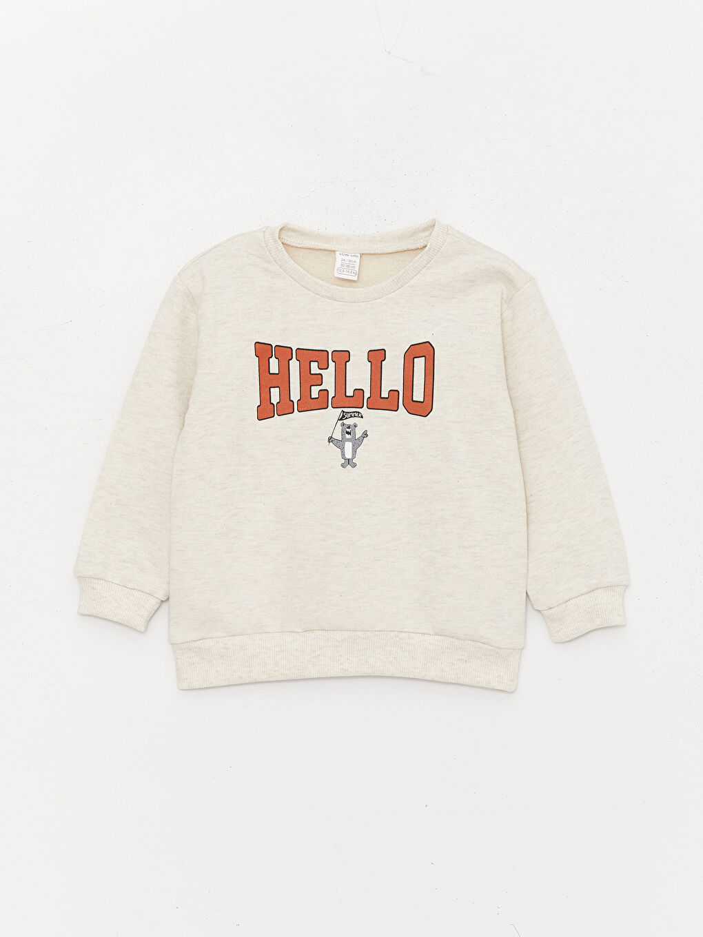 LCW baby Crew Neck Long Sleeve Printed Baby Boys' Sweatshirt and Sweatpants 2 Pack Set -W3IL37Z1-CX8