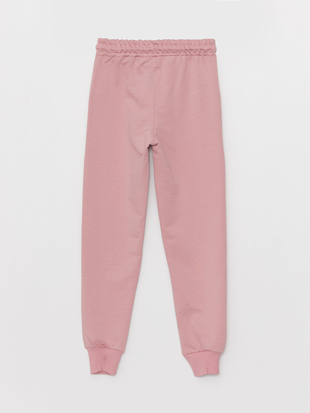 Pembe Beli Lastikli Baskılı Kız Çocuk Jogger Eşofman Altı-1