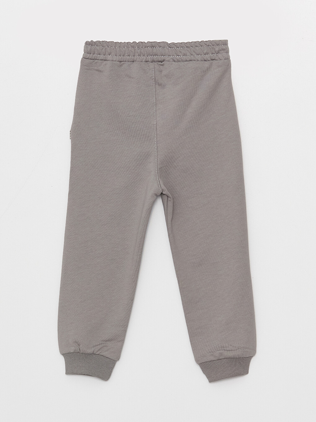 Gri Beli Lastikli Baskılı Kız Bebek Jogger Eşofman Alt-1