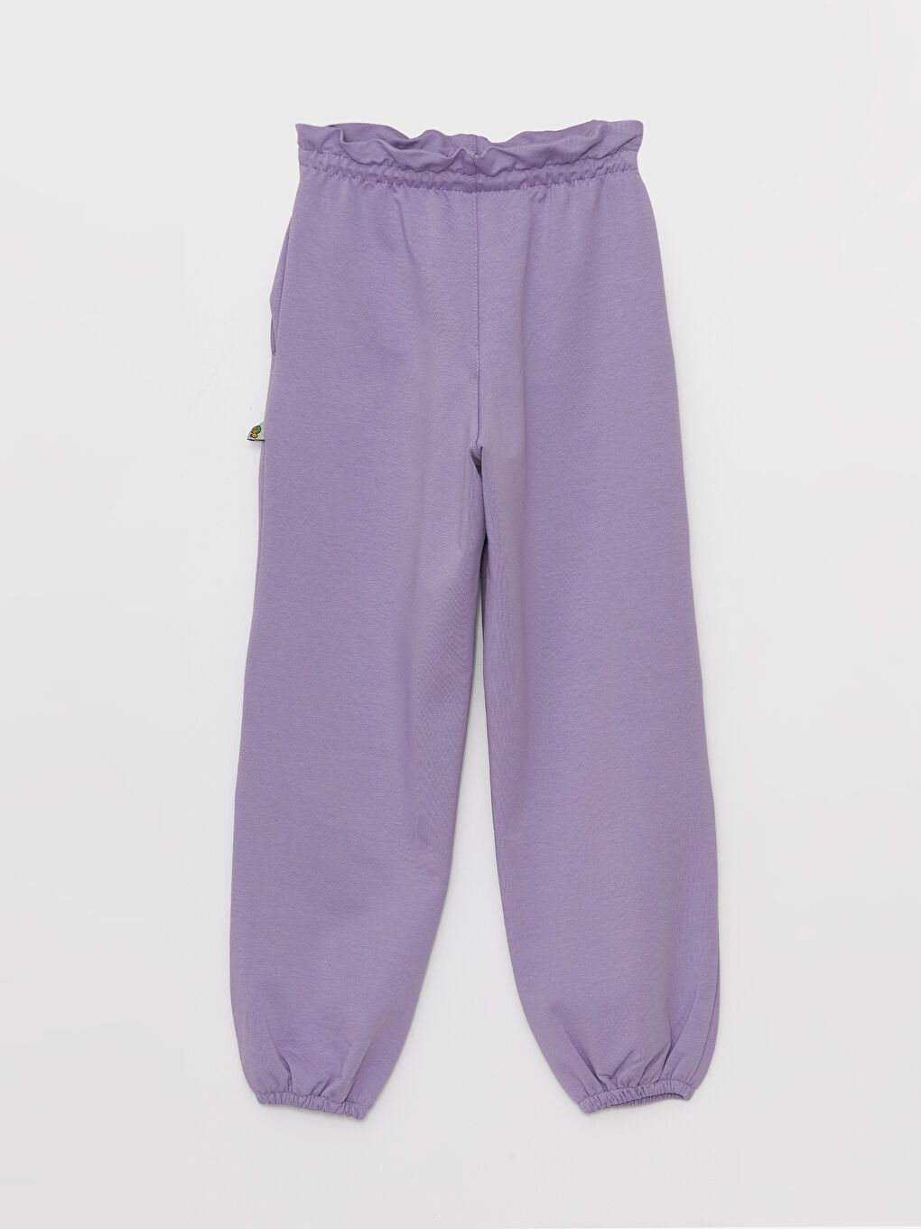 Lila Beli Lastikli Basic Kız Çocuk Eşofman Altı-1