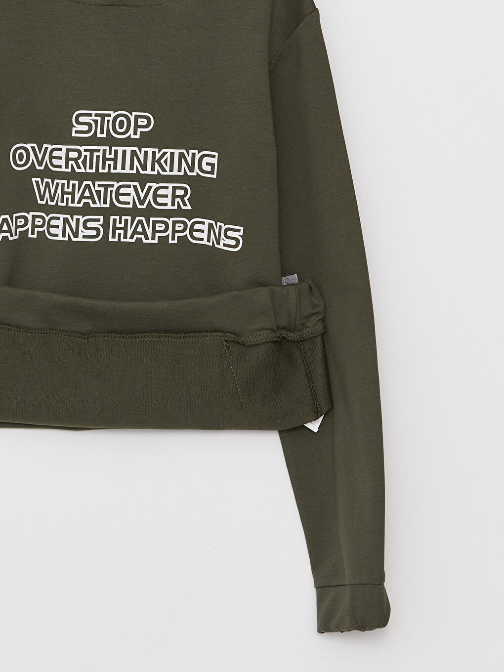 Haki Kapüşonlu Erkek Çocuk Sweatshirt ve Eşofman Alt 2'li Takım-5