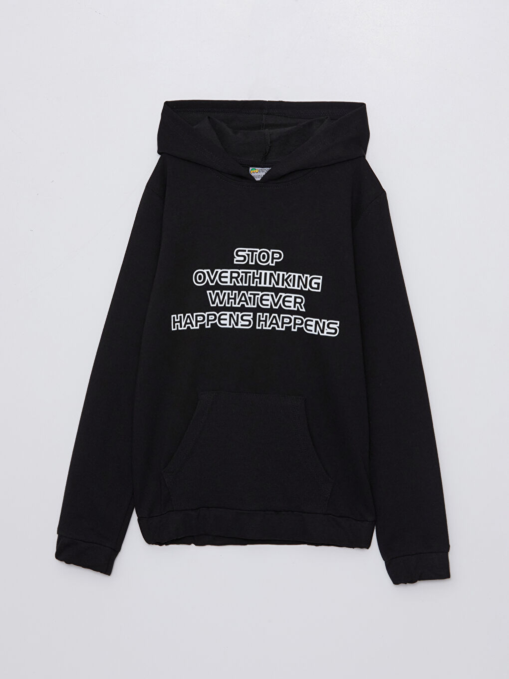 Siyah Kapüşonlu Erkek Çocuk Sweatshirt ve Eşofman Alt 2'li Takım-1