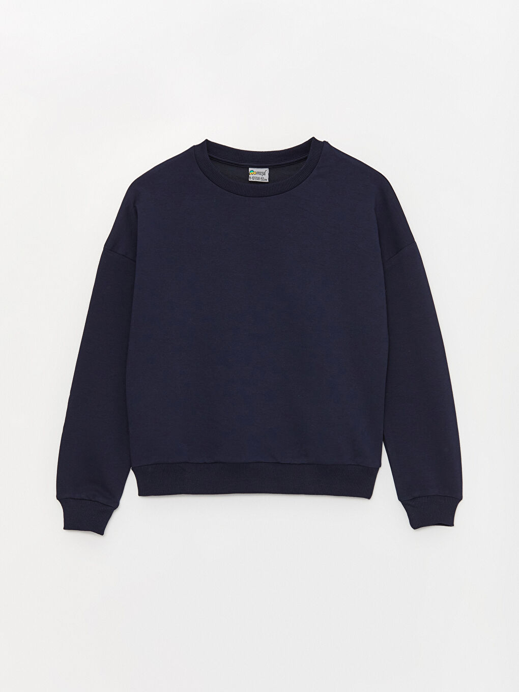 Mışıl Kids Lacivert Bisiklet Yaka Basic Kız Çocuk Sweatshirt