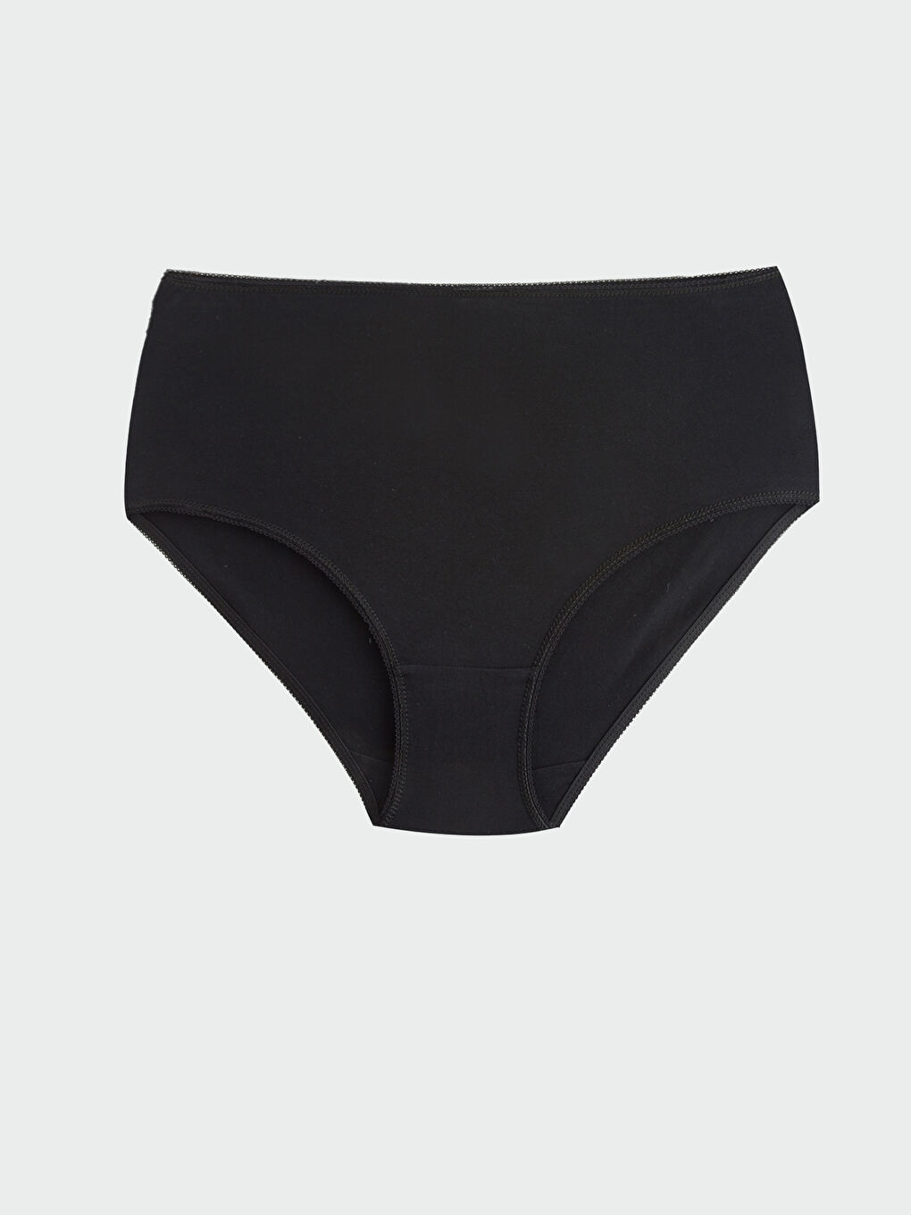 Siyah Yüksek Bel Düz Klasik Külot