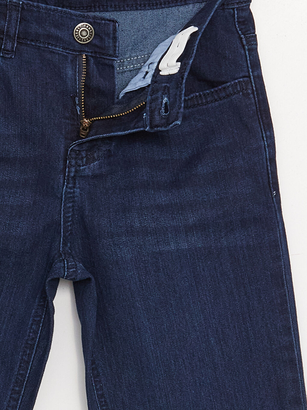 İndigo Beli Ayarlanabilir Lastikli Erkek Çocuk Jean Pantolon-4