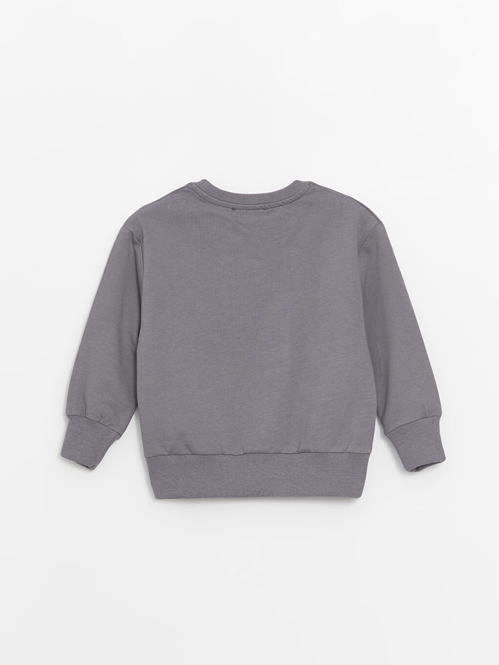 Gri Bisiklet Yaka Baskılı Erkek Bebek Sweatshirt ve Eşofman Alt 2'li Takım-6