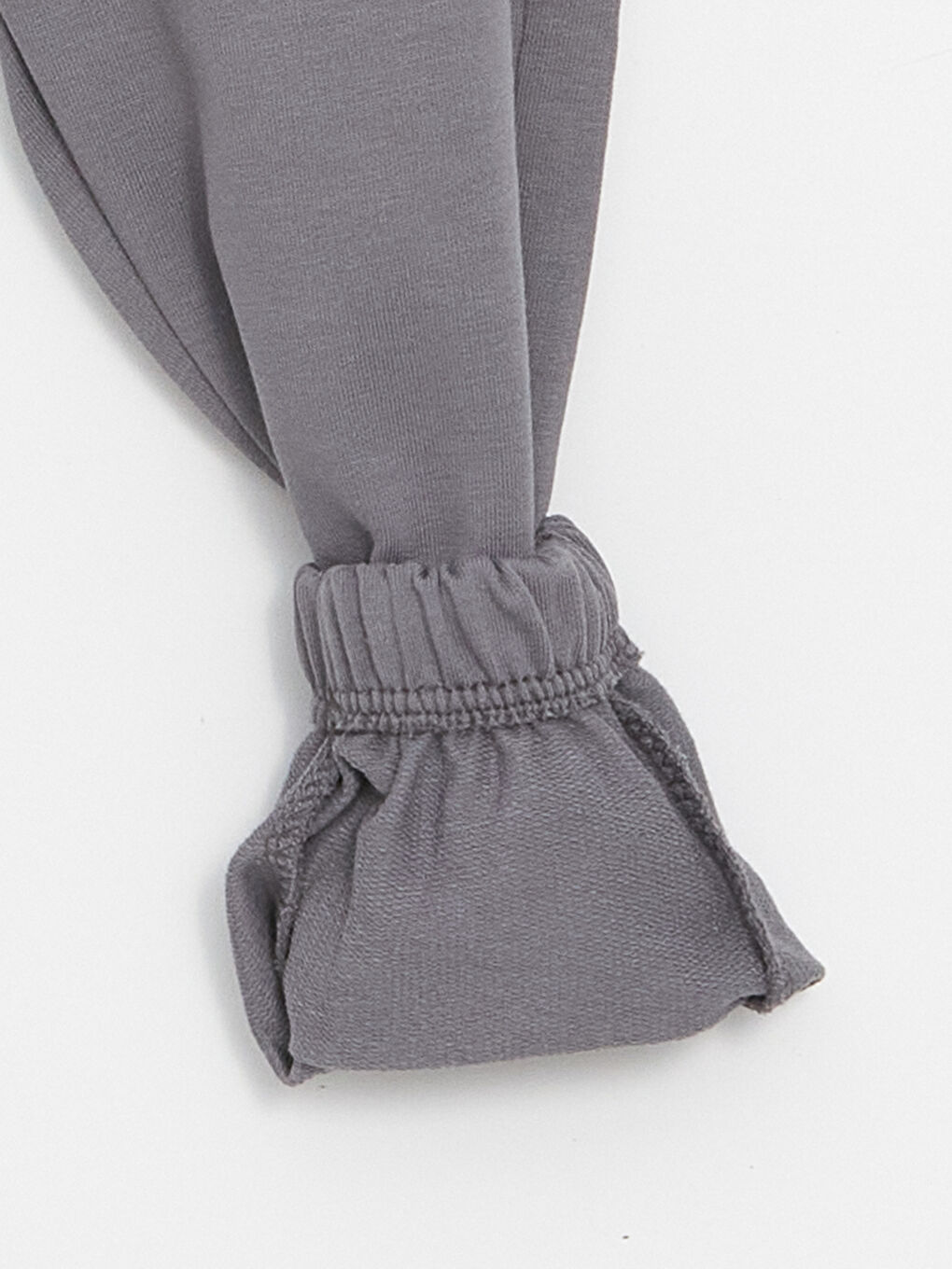 Gri Bisiklet Yaka Baskılı Erkek Bebek Sweatshirt ve Eşofman Alt 2'li Takım-9