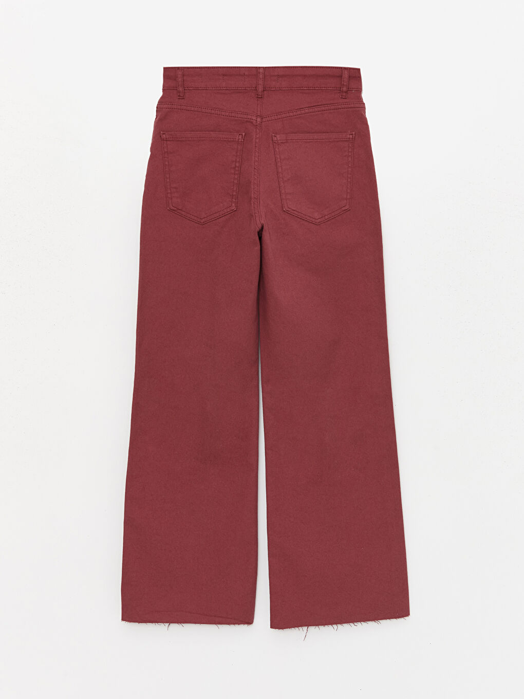 LCW Jeans Açık Bordo Wideleg Kadın Jean Pantolon - 6