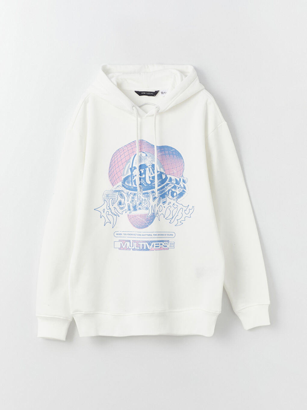 LCW Casual Ekru. Uzun Kollu Rick and Morty Baskılı Erkek Hoodie - 5