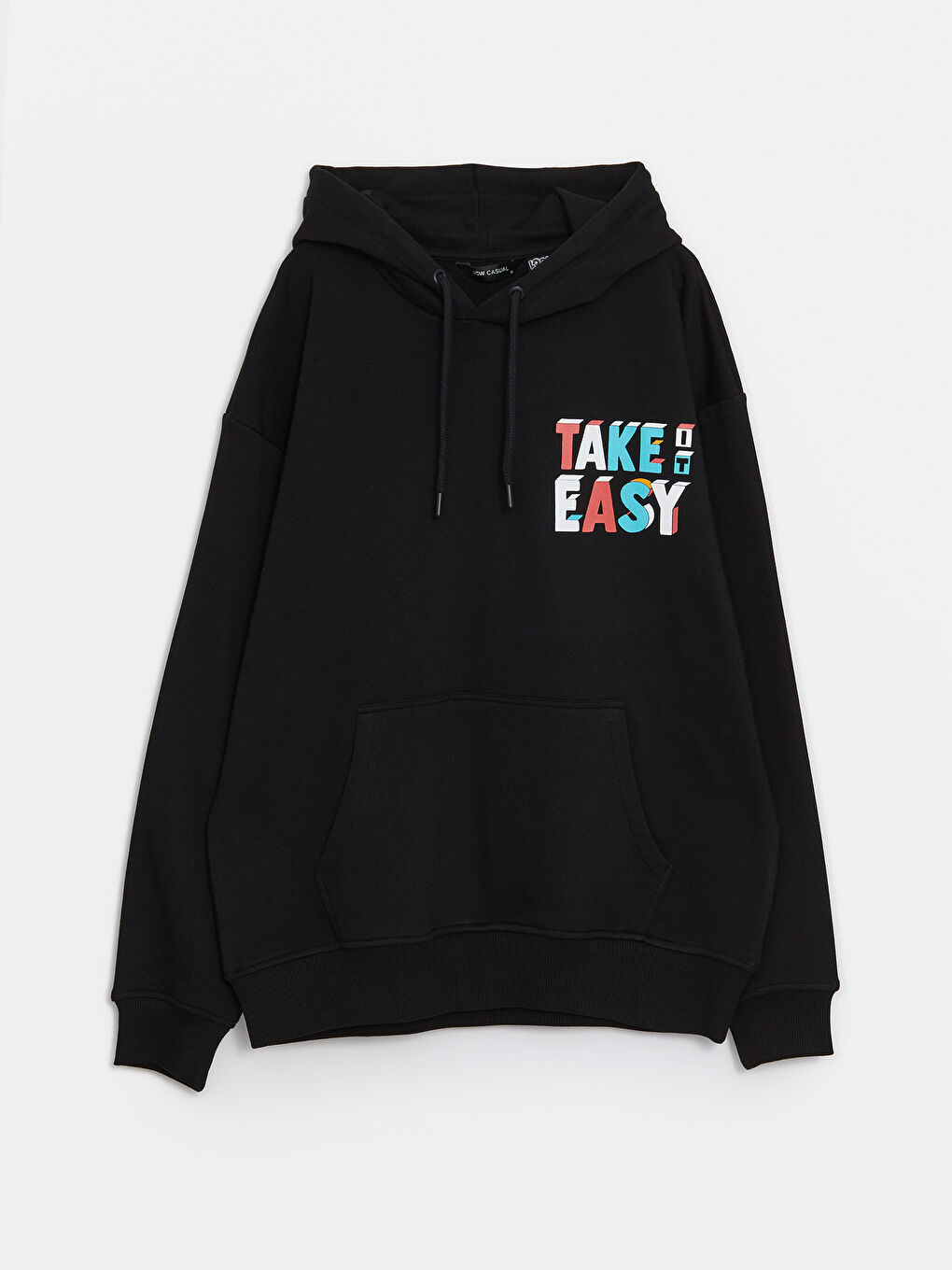 LCW Casual Yeni Siyah Uzun Kollu Daffy Duck Baskılı Erkek Hoodie - 6