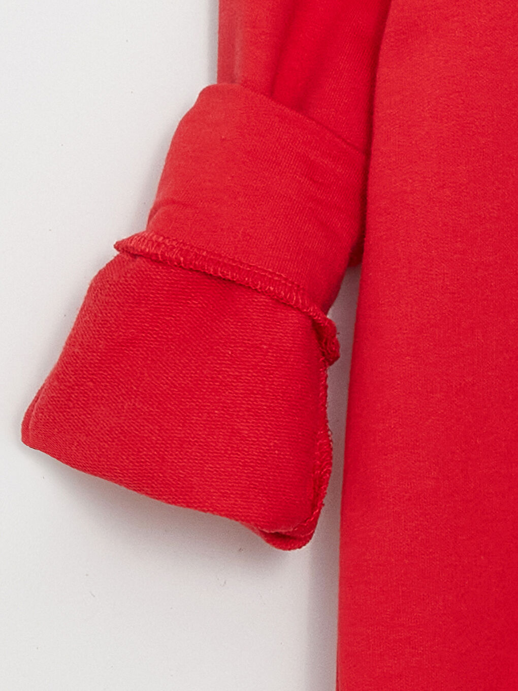 Kırmızı Bisiklet Yaka Baskılı Uzun Kollu Kız Çocuk Sweatshirt-5