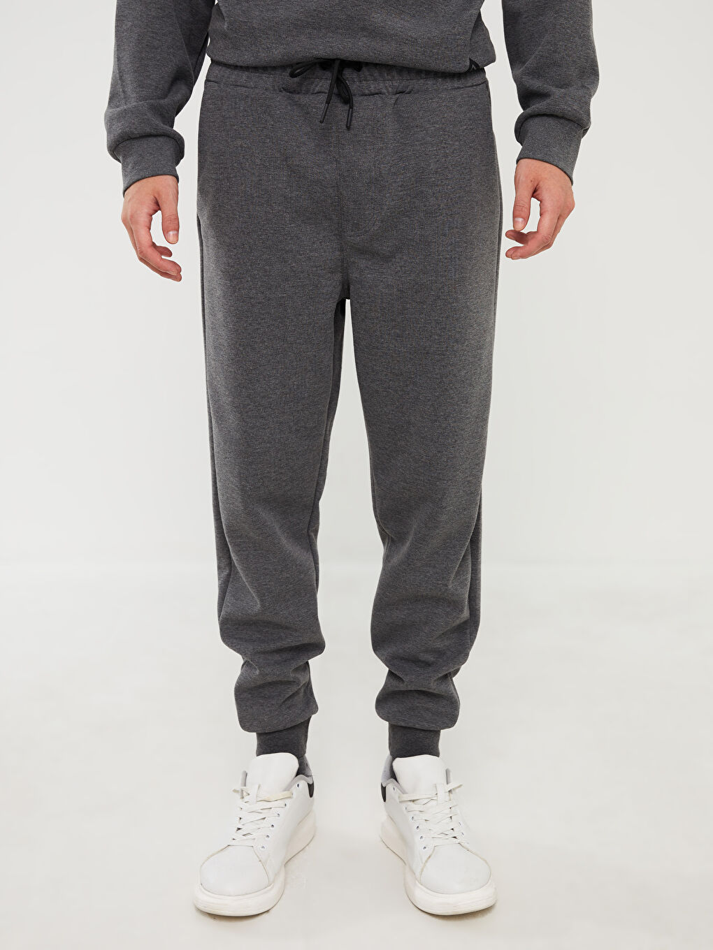 XSIDE Gri Melanj Slim Fit Erkek Jogger Eşofman Altı - 3