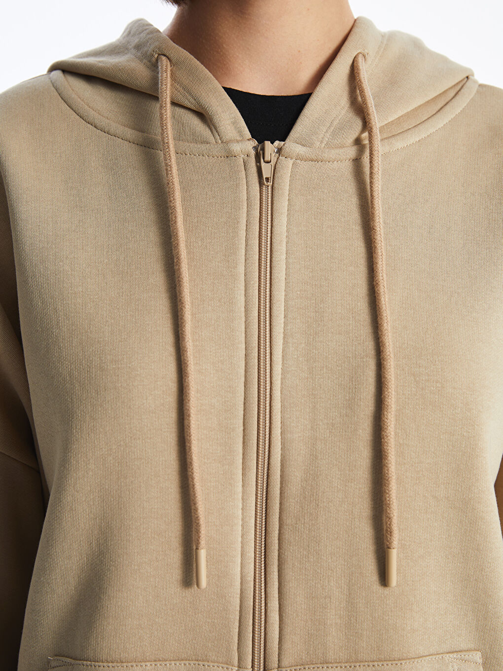 Hooded Oversize Women's Zipper Sweatshirt-3