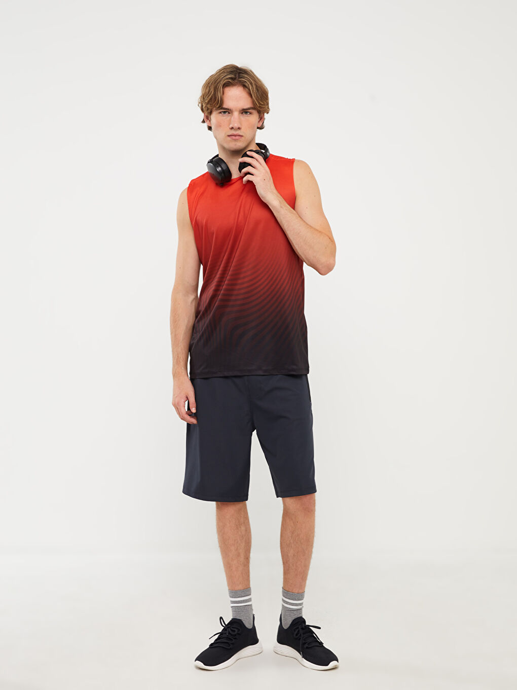 Antrasit Slim Fit Erkek Spor Şort-1