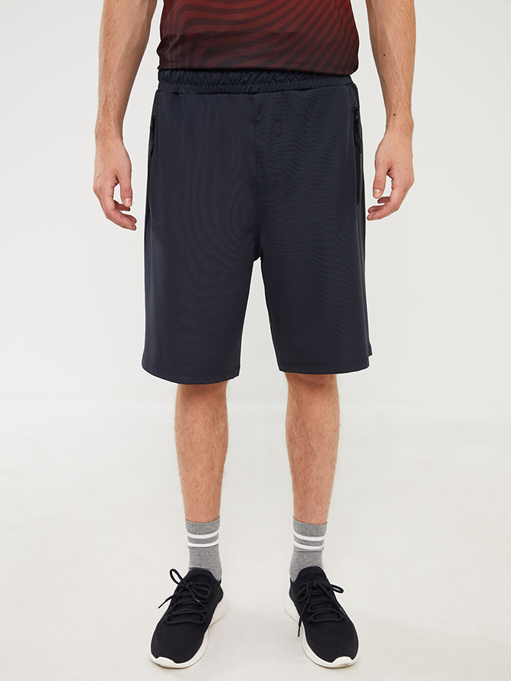 Antrasit Slim Fit Erkek Spor Şort-3